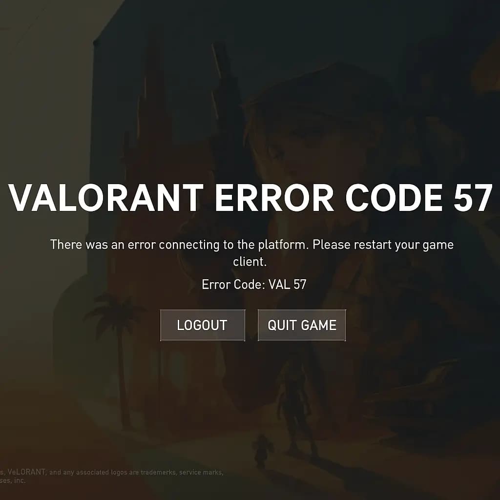 Valorant Error Code 57