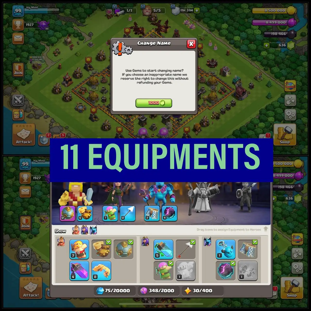 💎 TH-10 FULL MAX | MAGIC ITEMS STACKED | EPIC EQUIP | GOOD DEFENSE - HERO'S 40-40-20 | 249 CWL MEDALS |QUICK DELIVERY ✅