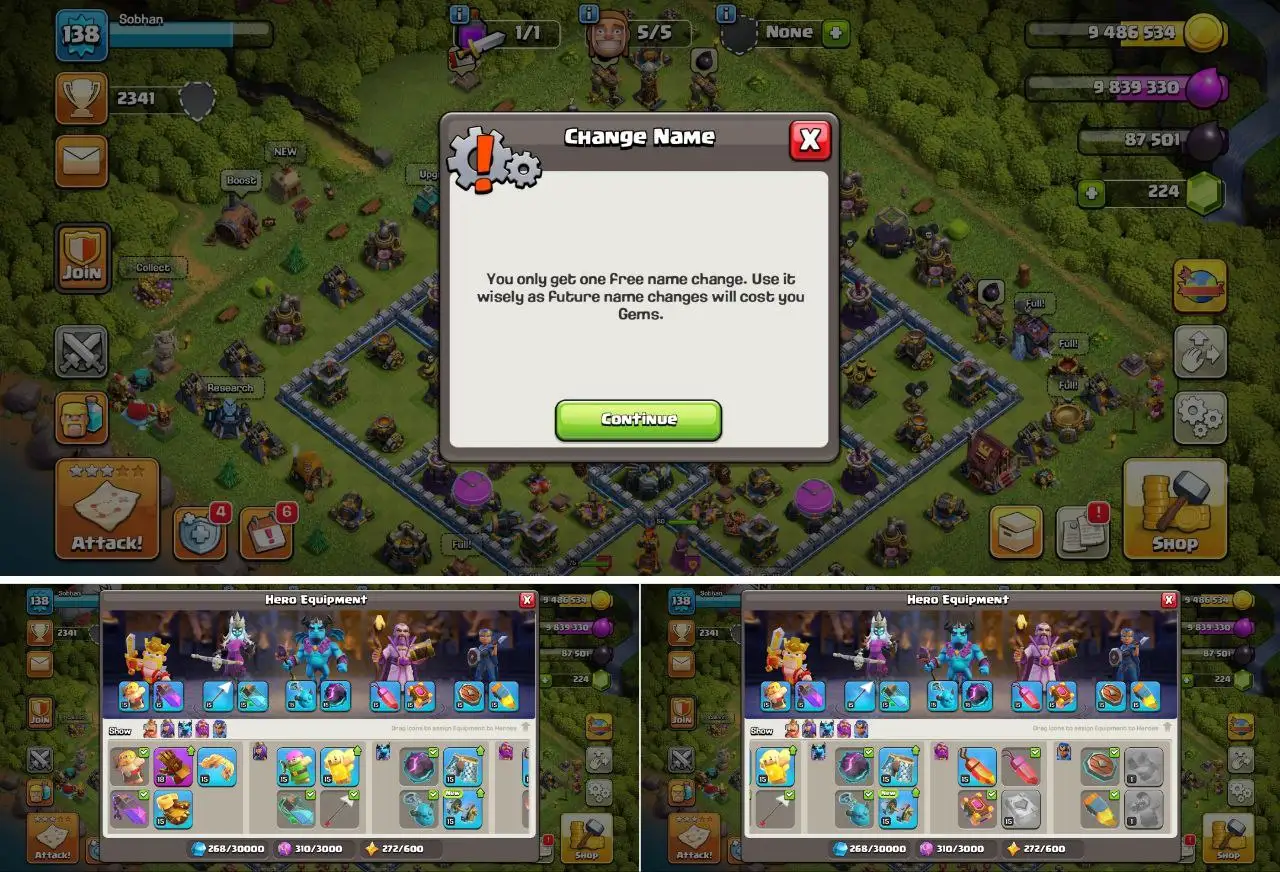 ⚡️ SEMI MAX TH13 WITH GEAR ⚙️ | FREE RENAME 🔁 | HEROES STRONG 👑 | 2661 ATB 🏆 | FULL EQUIPS + DEFENCES 💥 | INSTANT ⚡️