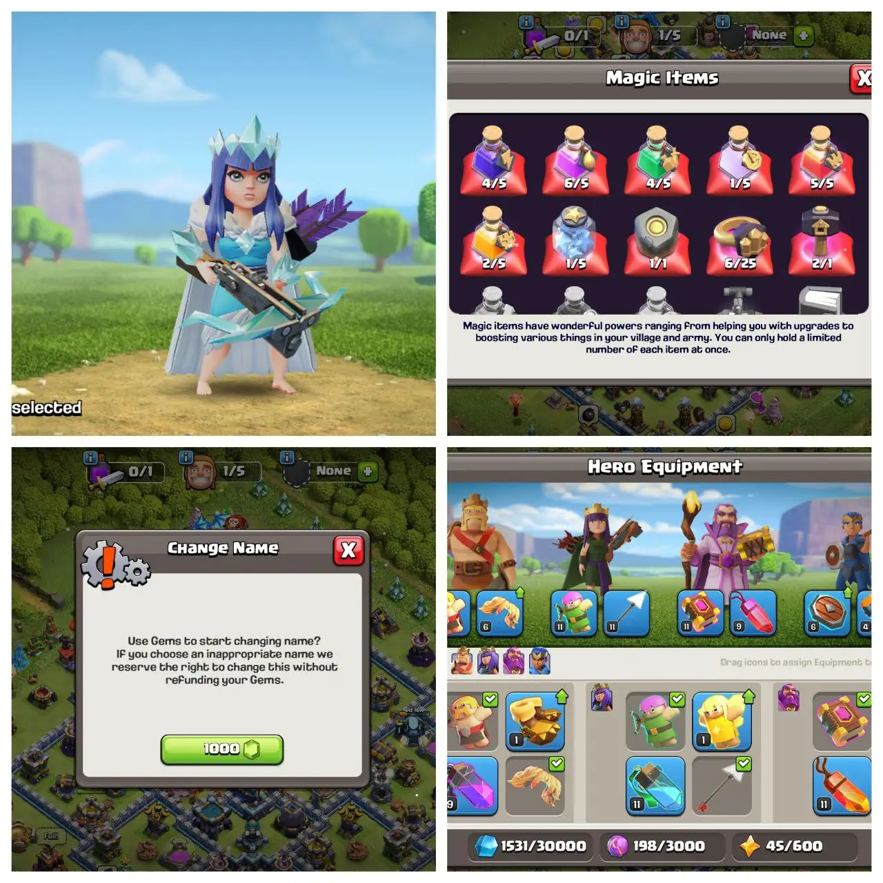 💥 TH13 SEMI MAX | Titan League Badge 🛡 | Blacksmith Ready 🔓 | 1000+ Rename Cards | Heroes 65/54/40/5 | BH-9 | Fast Delivery 🚚