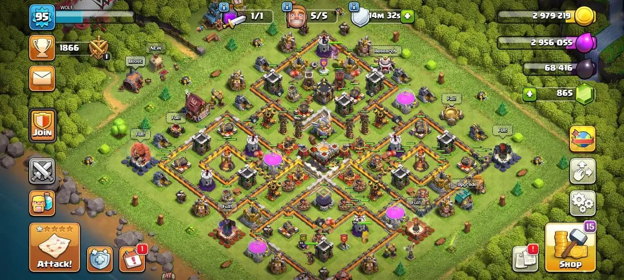 [#794] SEMI-MAX TH 11 | 44-45-22-17 HEROES | SOME MAGIC ITEMS | 1000 RENAME | 104 CWL MEDALS | INSTANT DELIVERY