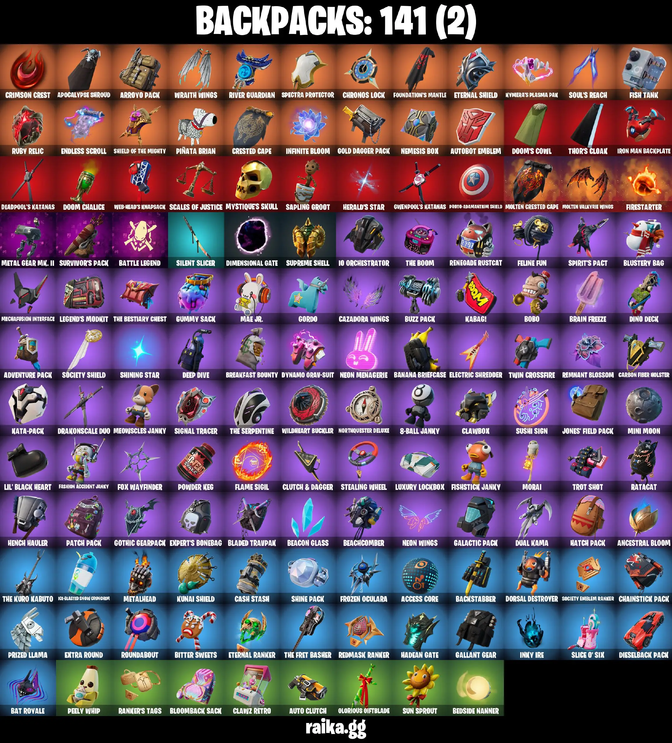 [PC/PSN/XBOX] 136 skins | Leviathan Axe | Gold Brutus | Gold Midas | Gear Specialist Maya | Valeria | Omegarok | Raz | Spectra Knight
