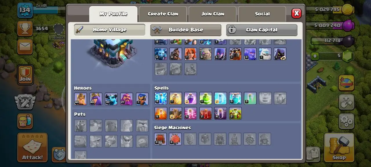 [#880] SEMI-MAX TH 13 | 40-40-33-27-1 HEROES | SOME MAGIC ITEMS | 500 RENAME | INSTANT DELIVERY