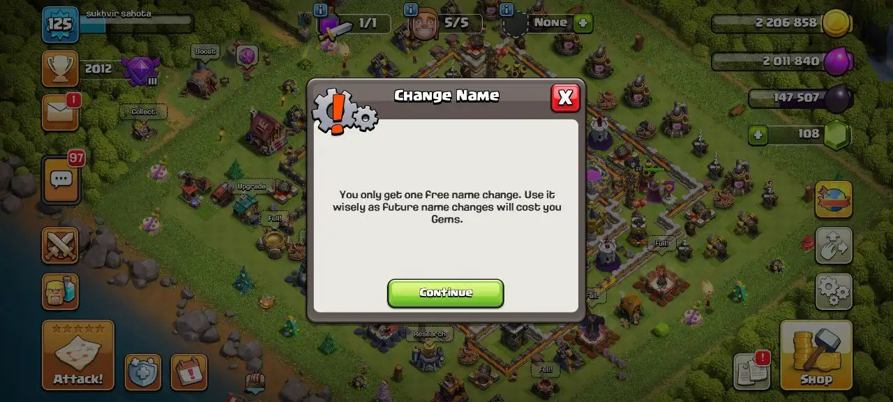 [#775] SEMI-MAX TH12 | 44-47-30-20 HEROES | SOME MAGIC ITEMS | FREE RENAME | INSTANT DELIVERY