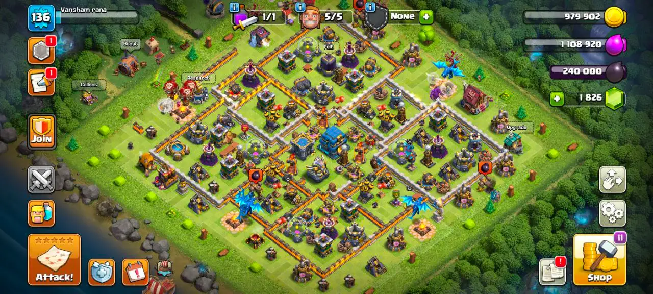 [VP] [#1511] ALMOST MAX TH 12 | 45-52-25-30 HEROES | SOME MAGIC ITEMS | 145 CWL MEDALS | 500 RENAME | INSTANT DELIVERY