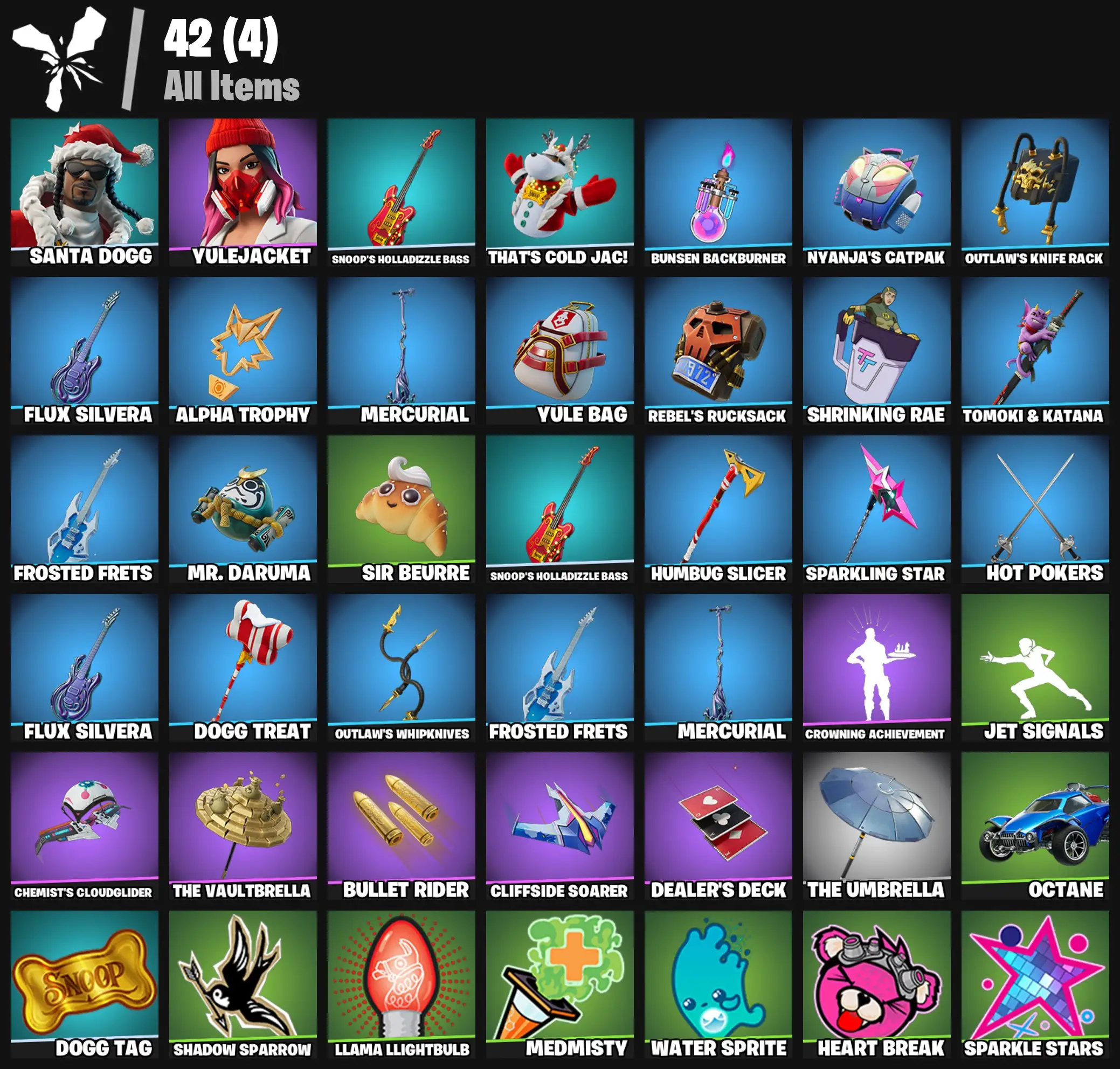 [PC/PSN/XBOX] 2 skins | Santa Dogg | Yulejacket | Snoop's Holladizzle Bass | That's Cold Jac! | Bunsen Backburner | Nyanja's Catpak | 200 VB