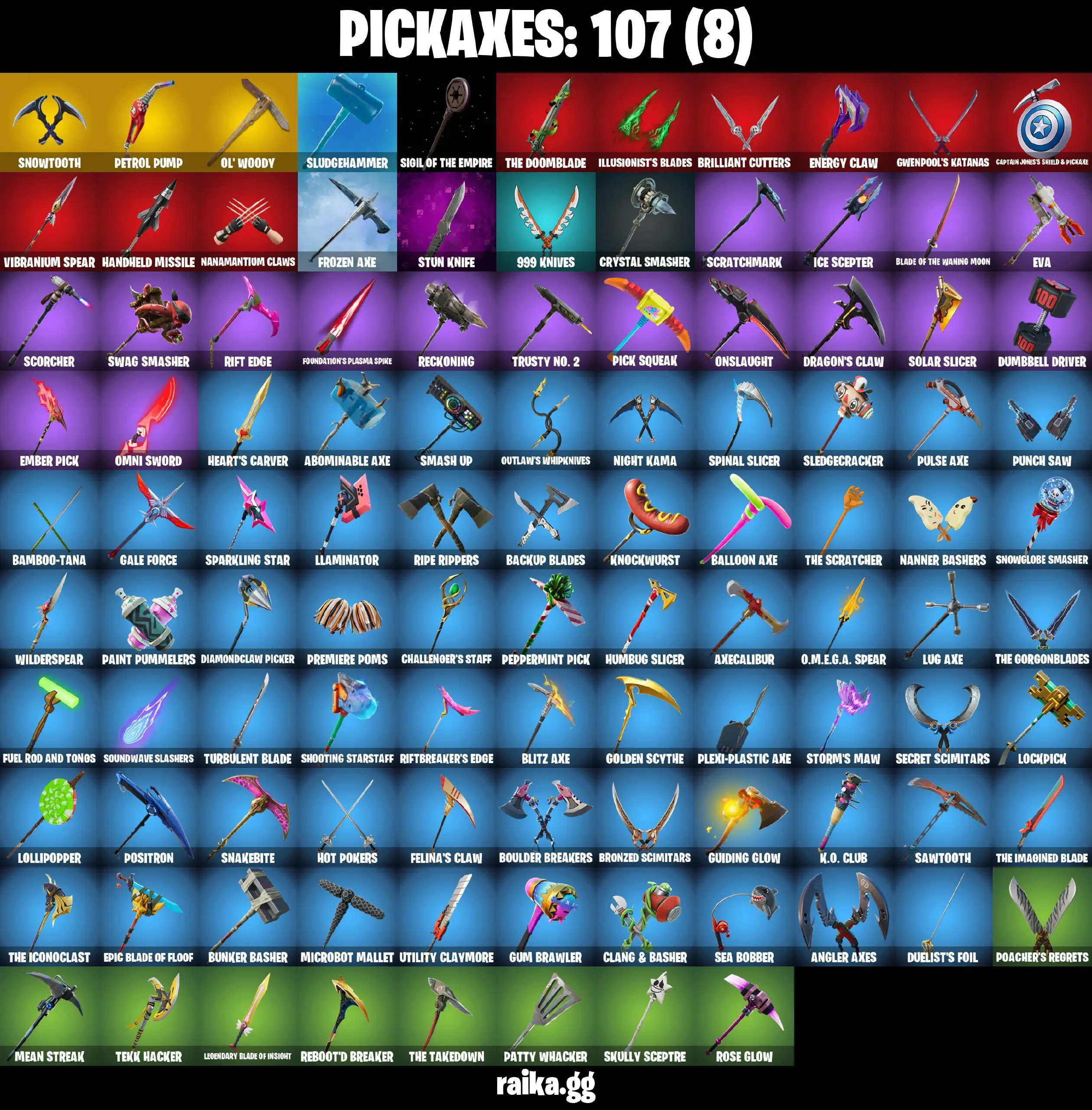 [PC/PS/XB/NIN] 102 skins The Reaper | Blue Squire | OG STW | Take The L | Royale Knight | Elite Agent | Mako | Prodigy | Rogue Agent | Omega | Naruto 