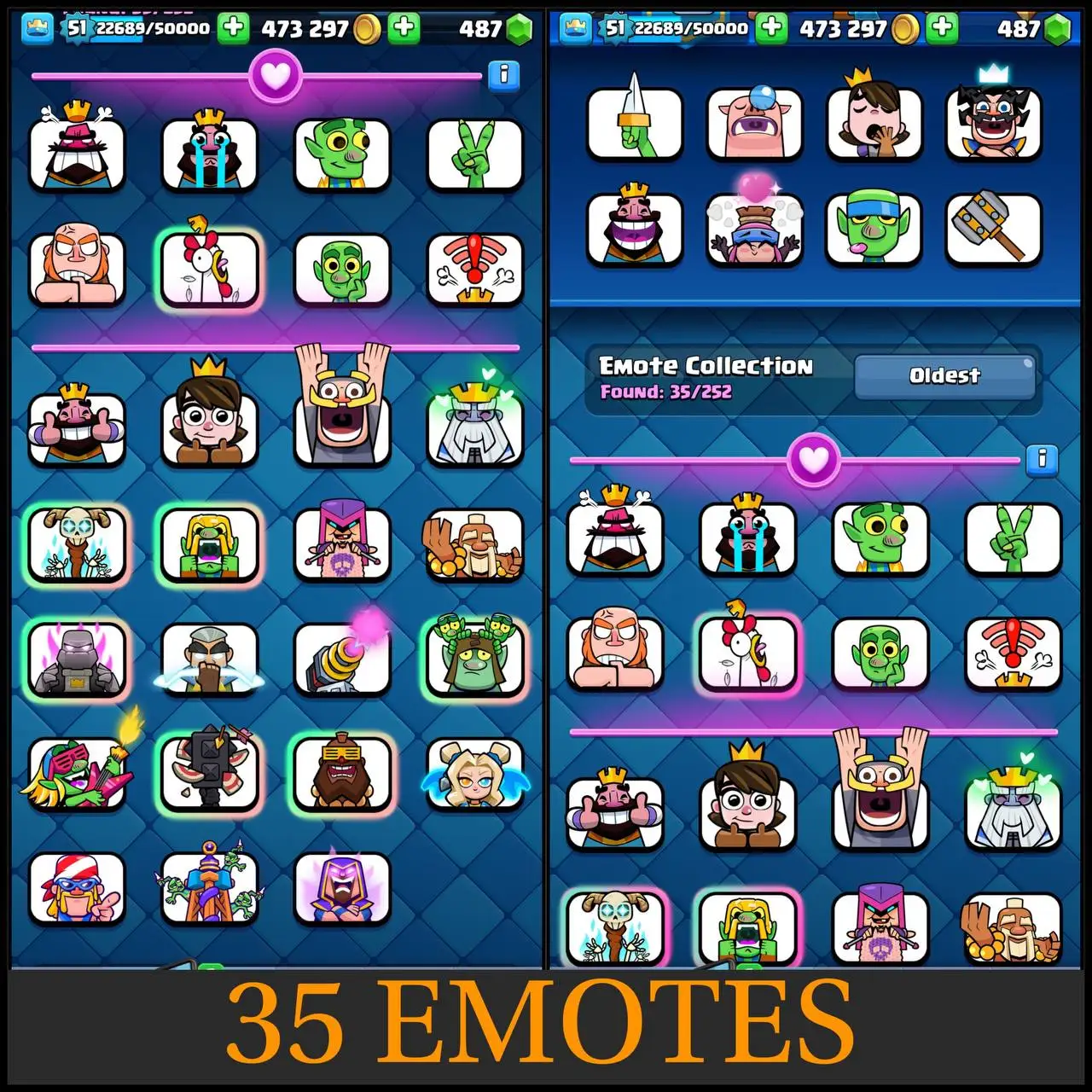 👑LVL-51 ACC👑8-EVO CARDS🔥3-ELITS 👑19- MAX CARDS❤️9089-TROPHIES🏆KT-14💫 ARENA-23💥35 EMOTES🫧CHEAP👀INSTANT DELIVERY GUARANTEED🚚✅