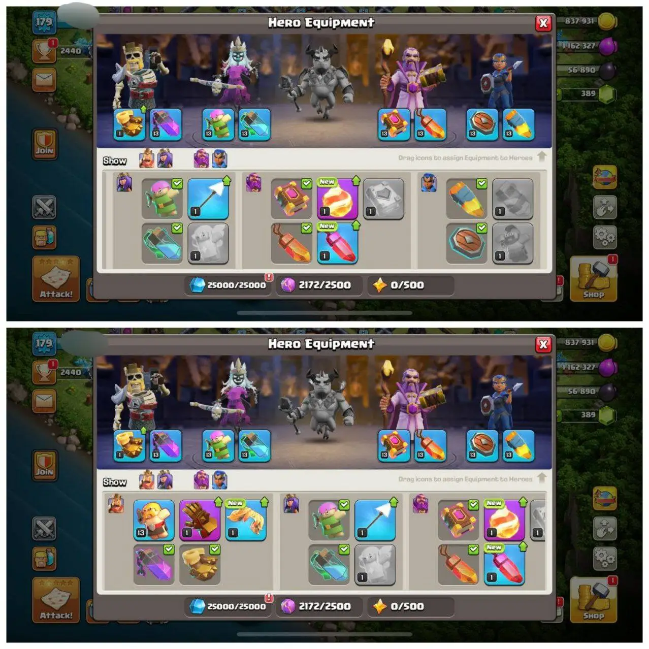 {STRONG ACCOUNT} TH14 SEMI MAX⚡️2 EPIC EQUIPMENTS⚡️XP- 179⚡️HERO 80-80-55-30⚡️  DARK BLUE WALLS⚡️500 GEMS NAME CHANGE⚡️MAGIC ITEMS⚡️OP LAB⚡️INSTANT DELIVERY 🚚