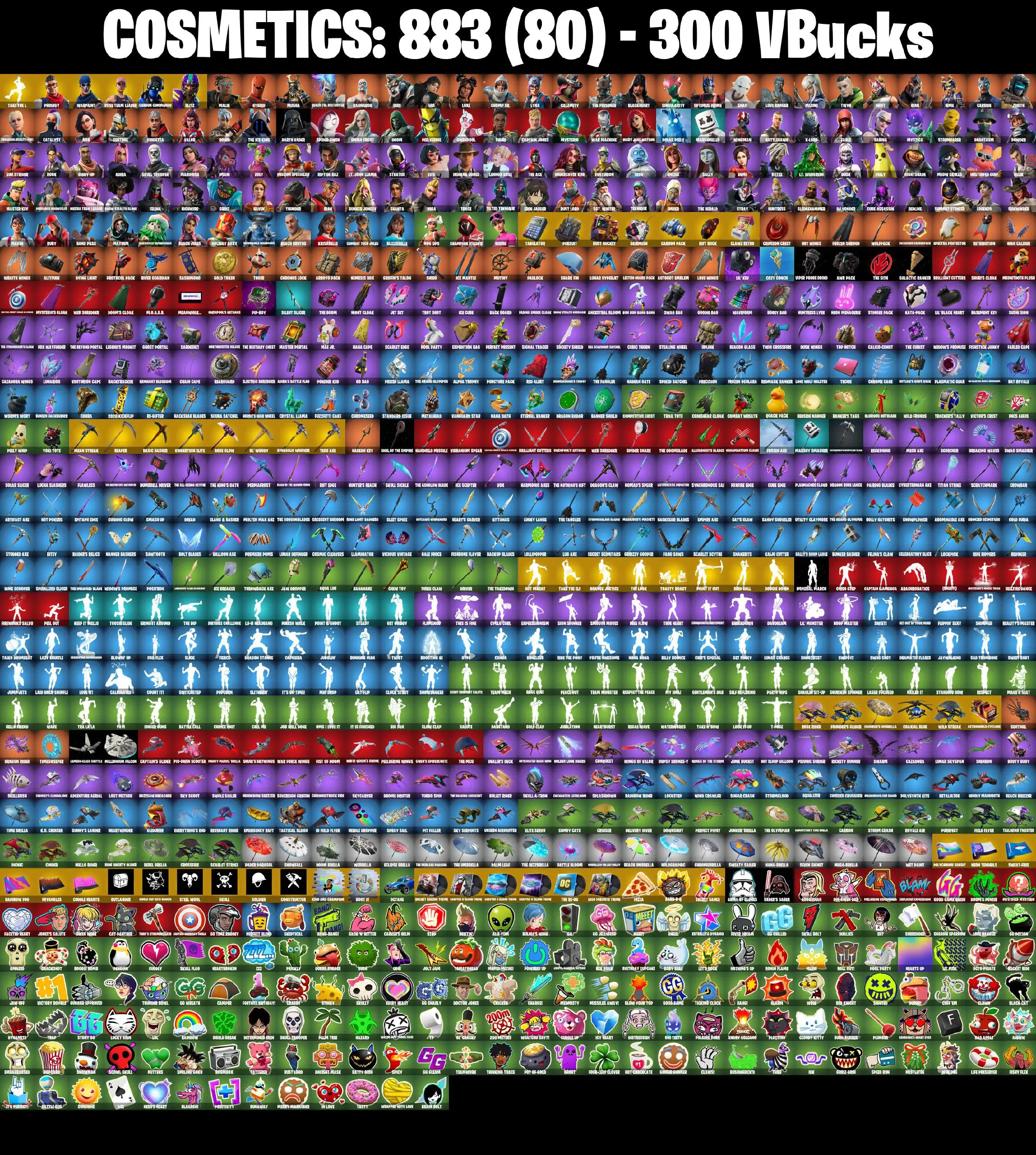 [PC/PSN/NINTENDO] 134 Skins | OG STW | Take The L | Drift | Blitz | Prodigy | Peely | Carbon Commando | Wingman | Rust Bucket