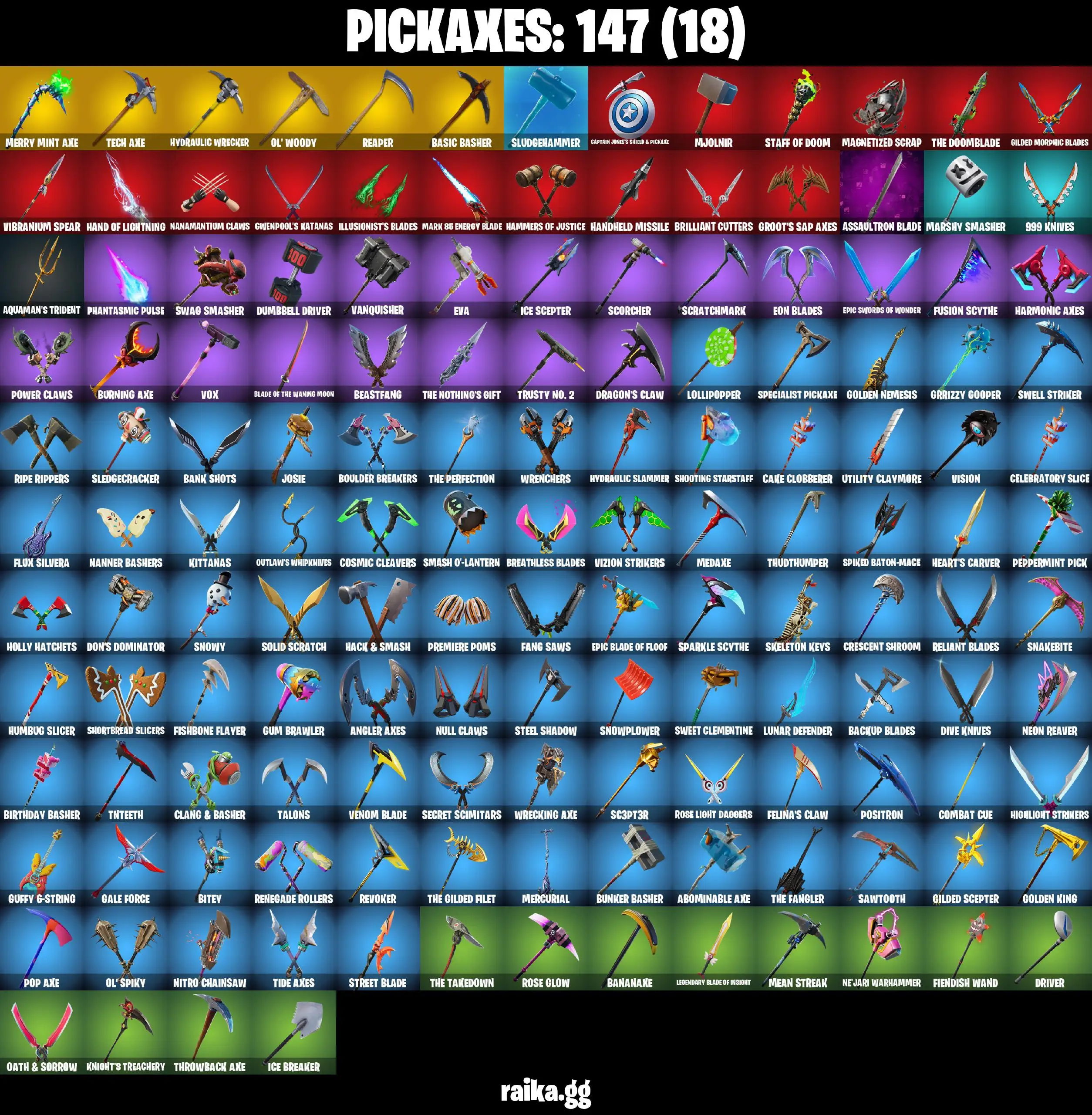 [PC/PSN] FA 138 skins | The Reaper | Merry Mint Axe | OG STW | Elite Agent | Take The L | Gold Midas | Gold Brutus | Paradigm (Reality-659)