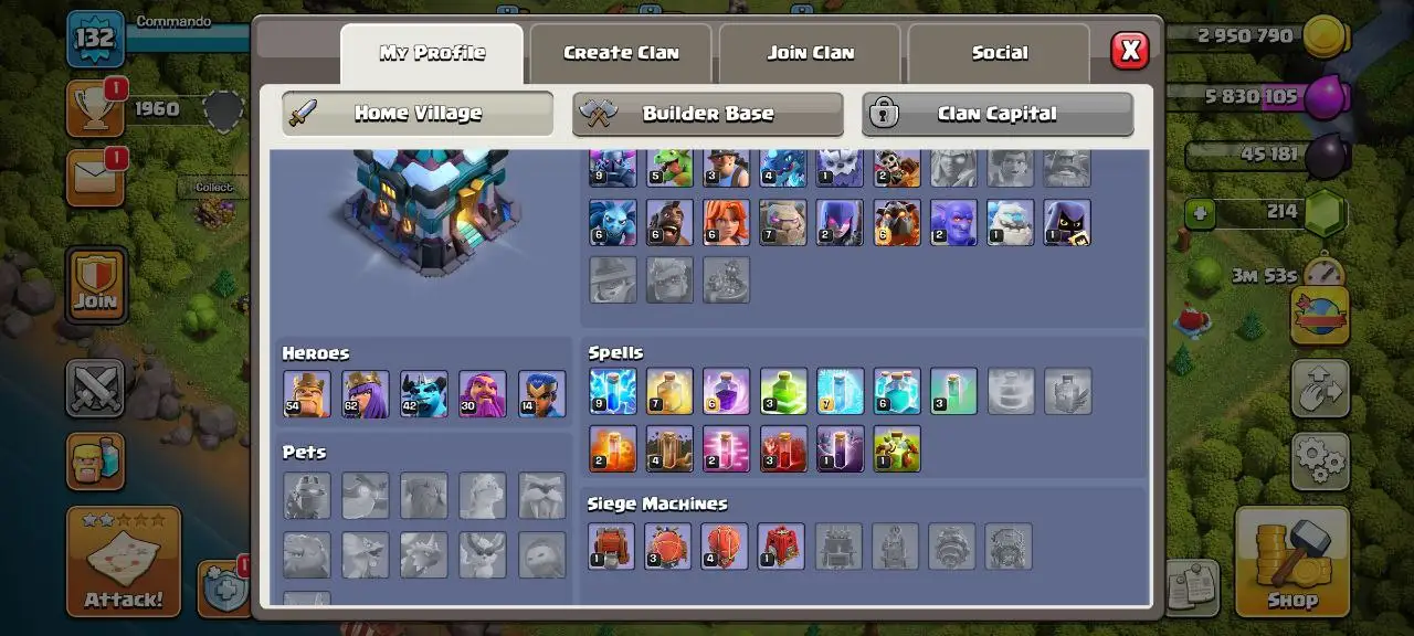 [#835] SEMI-MAX TH 13 | 54-62-42-30-14 HEROES | SOME MAGIC ITEMS | 1500 RENAME | INSTANT DELIVERY