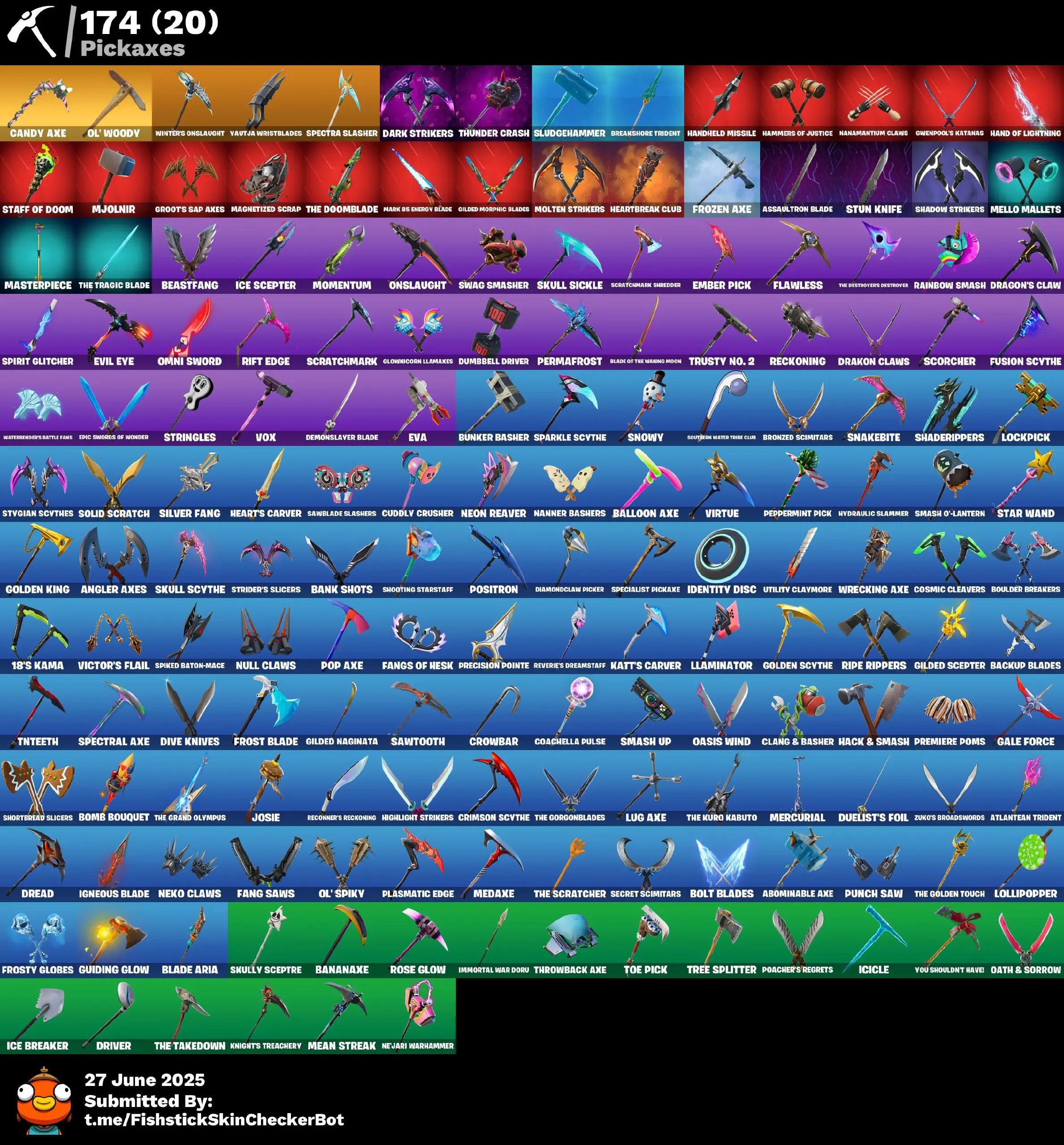 242 Skins · 66 Paid · Stacked OG + Iconic | IKONIK, Galaxy Grappler, Rose Team Leader, Peter Griffin, Goku Black & More 🔥