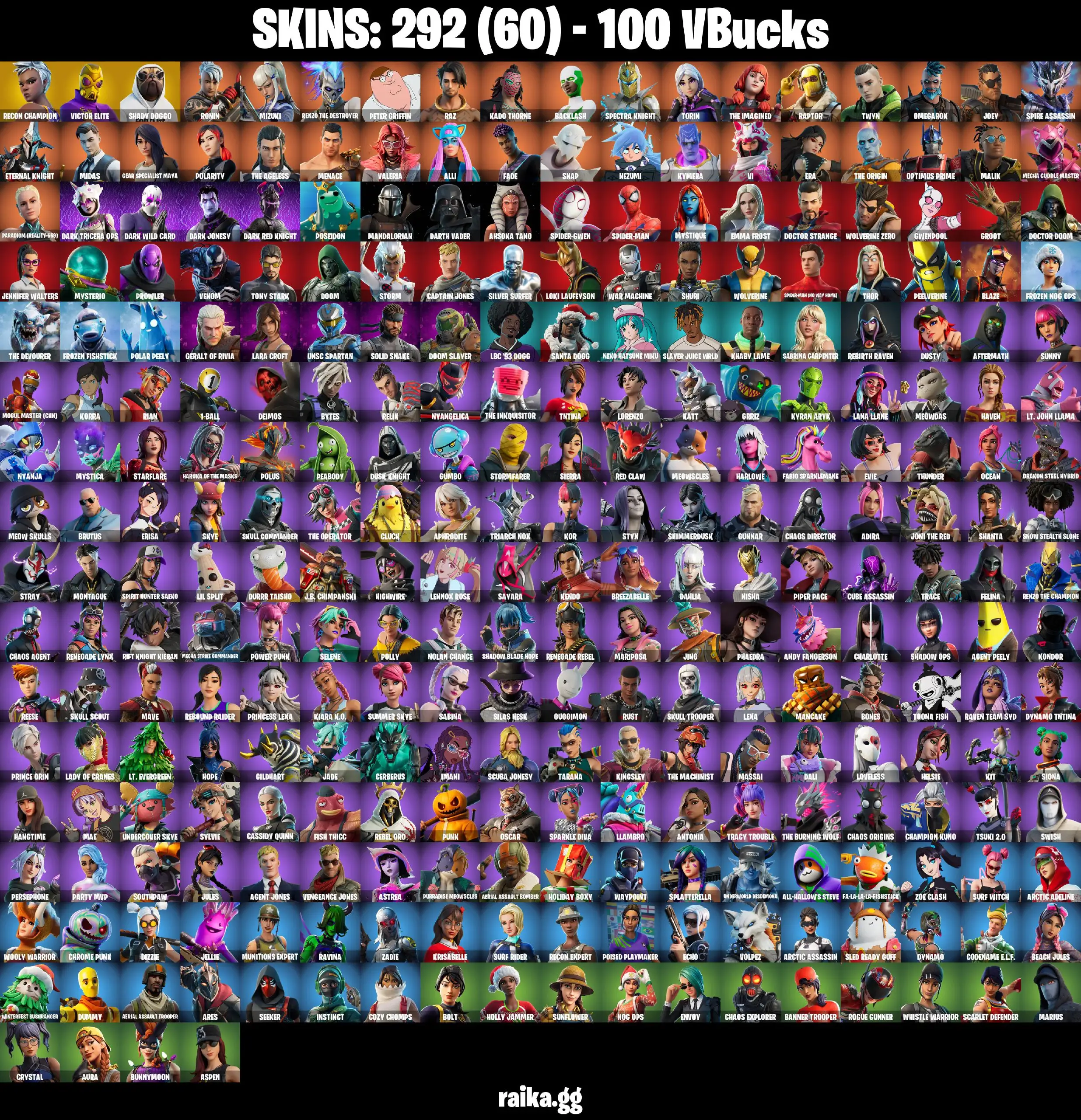 [PC/PSN] 283 skins | Leviathan Axe | Aerial Assault Trooper | Victor Elite | Midas | Gear Specialist Maya | Valeria | Omegarok | 1100 VB