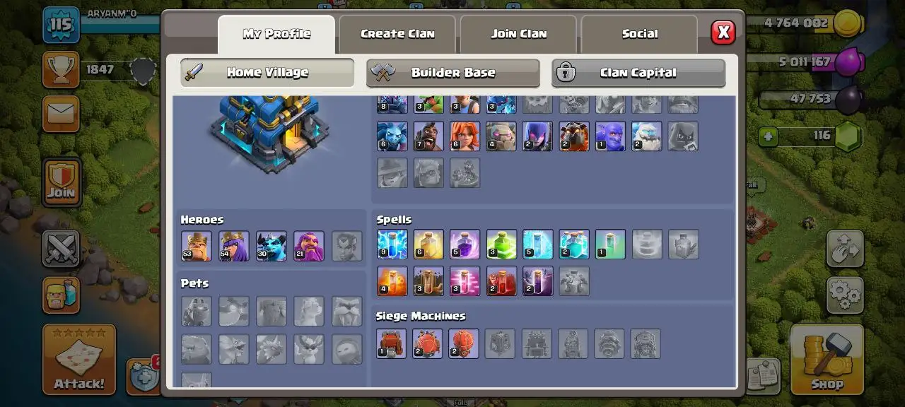 [#825] SEMI-MAX TH 12 | 53-54-30-21 HEROES | SOME MAGIC ITEMS | 500 RENAME | INSTANT DELIVERY