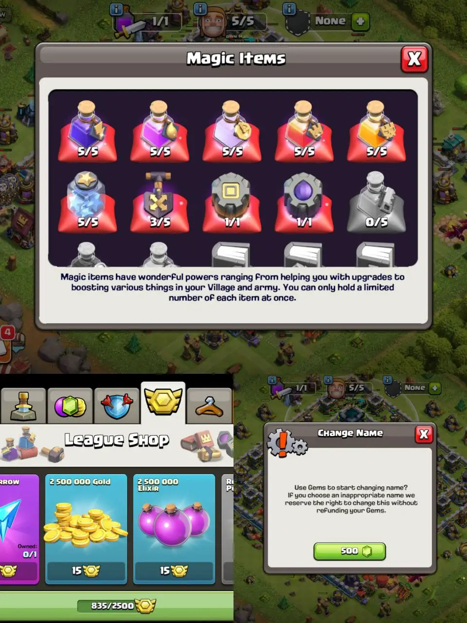 [#878] SEMI-MAX TH 13 | 53-54-39-36-7 HEROES | SOME MAGIC ITEMS | 835 CWL MEDALS | 500 RENAME | INSTANT DELIVERY