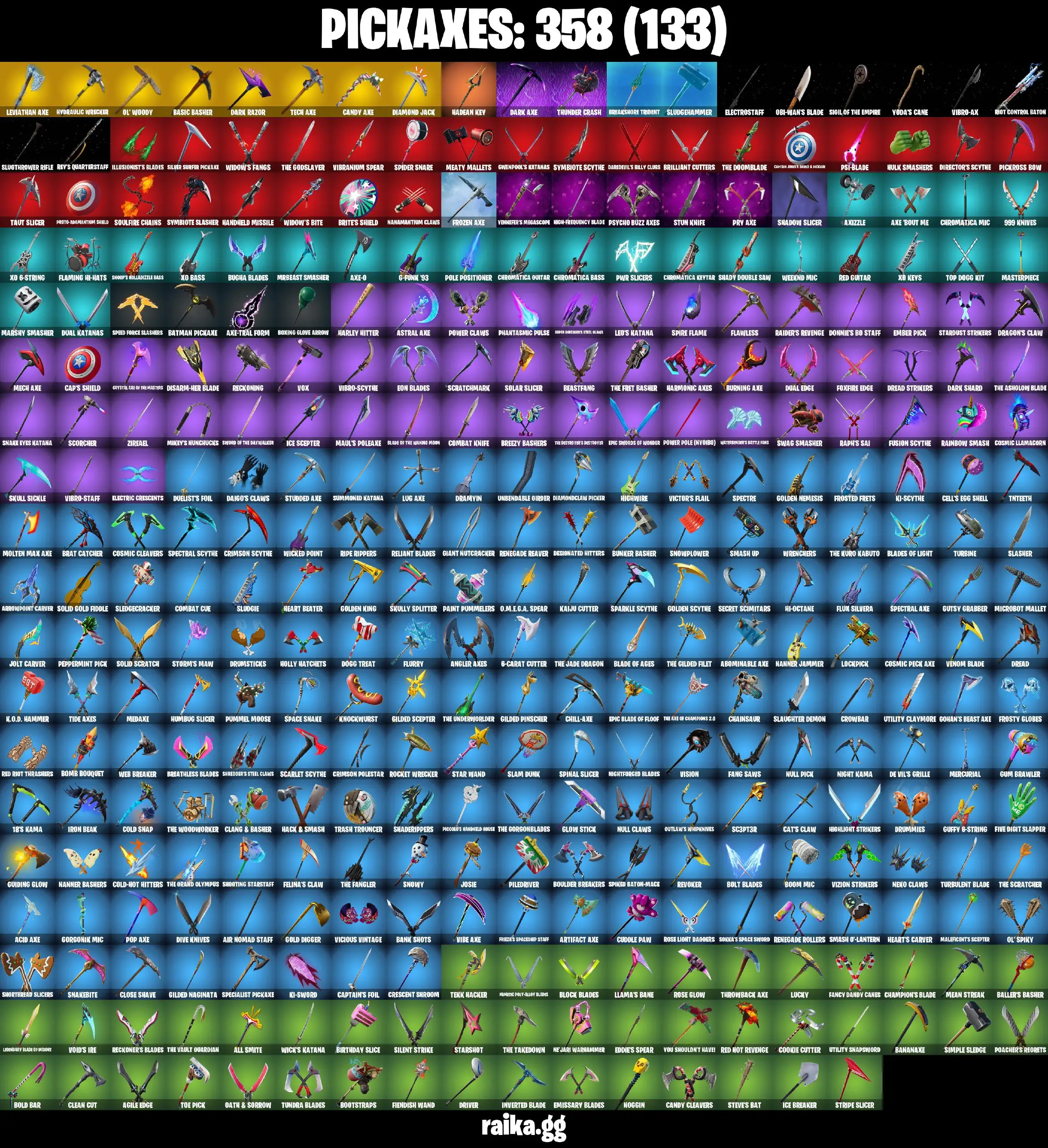 [PC] 609 skins | Travis Scott | Psycho Bandit | Leviathan Axe | Eon | OG STW | Dark Vertex | Astro Jack | Chun-Li | Gold Brutus | Gold Midas 