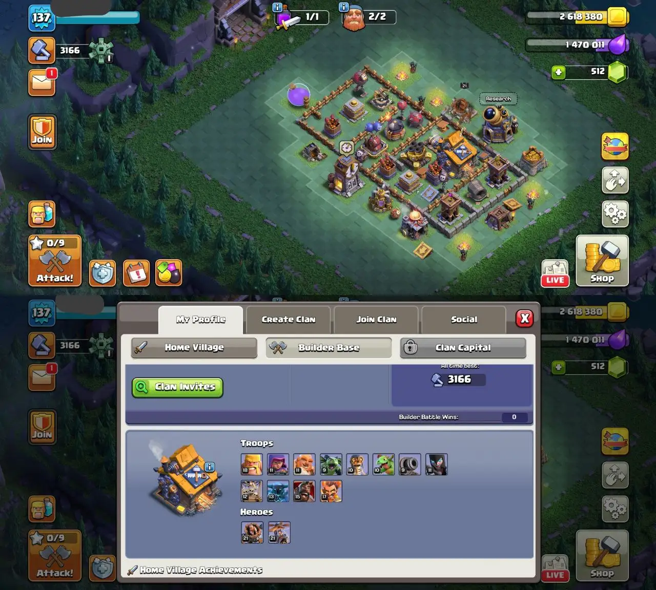 💎 TH13 FULL OVERLOADED ACC 💎 | 7 EPIC EQUIPS | 24 EQUIPS 🛠 | HEROES 61-64-42-40-2 👑 | MAGIC ITEMS 💰 | 500 RENAME ✅ | FAST DELIVERY 🚀