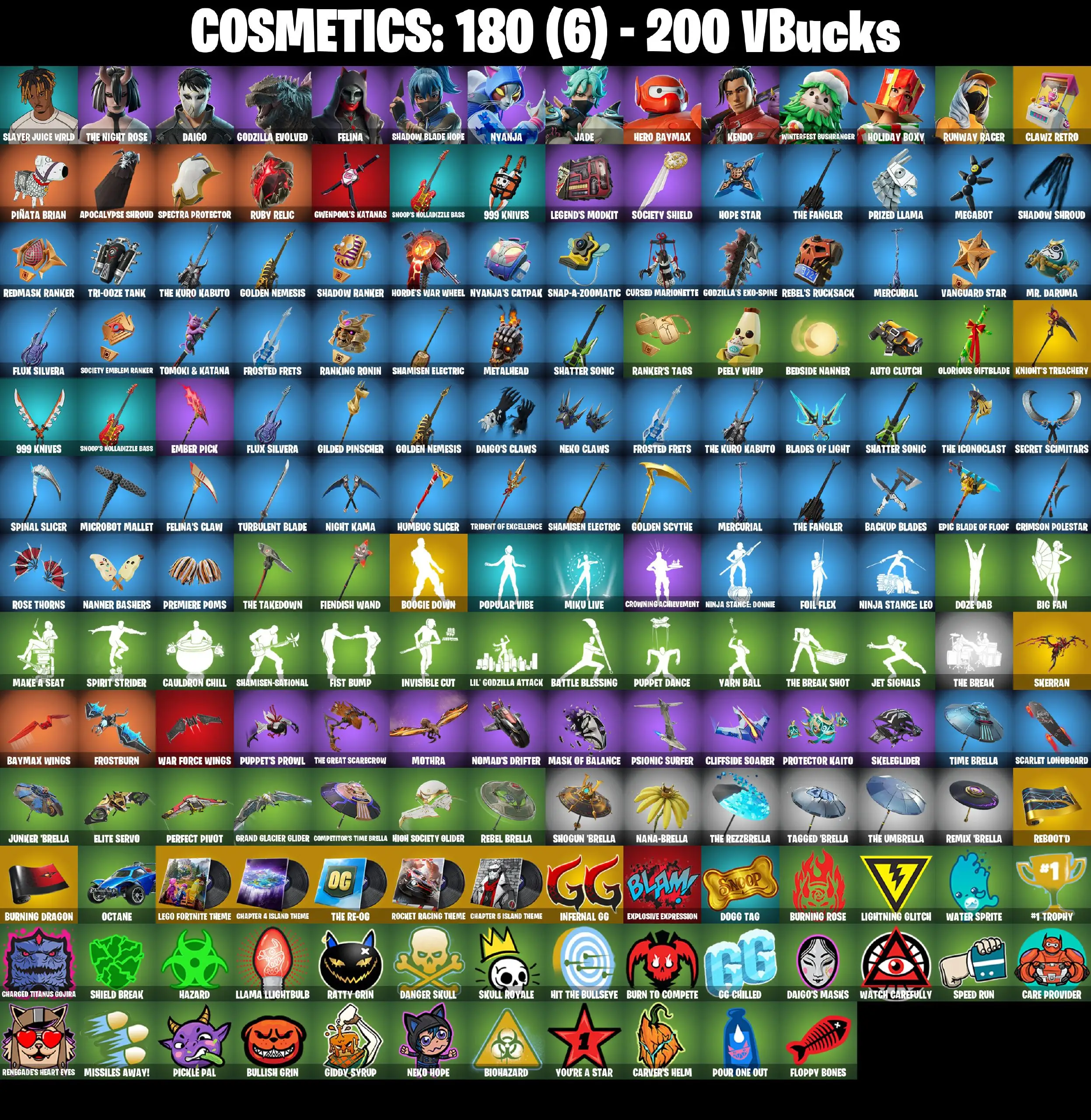 [PC/PSN/XBOX] 13 Skins | Daigo | Hero Baymax | Runway Racer | Winterfest Bushranger | Felina | Jade | Nyanja | Slayer Juice WRLD
