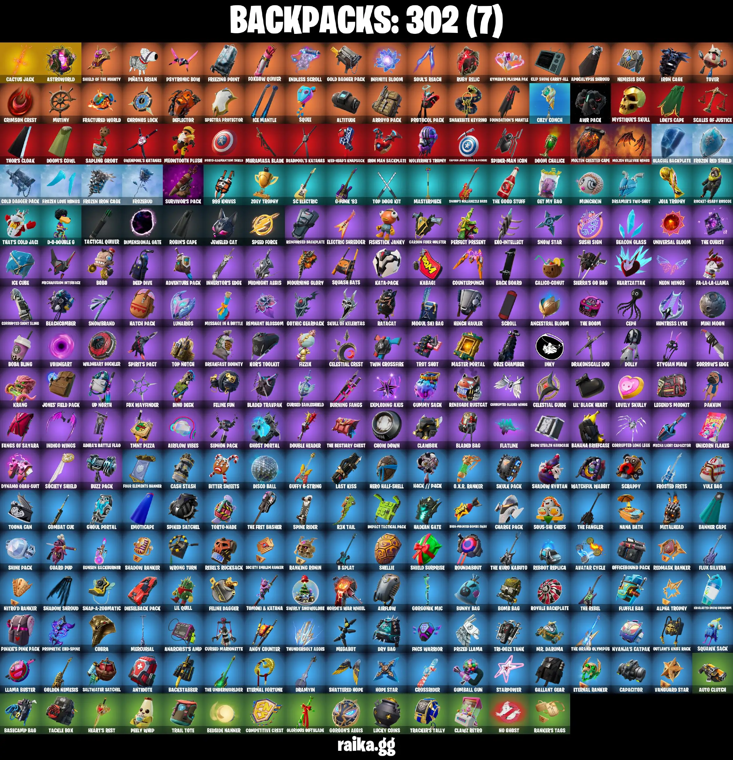 [PC/PSN/XBOX] 302 skins | Travis Scott | Leviathan Axe | Grind | Astro Jack | Gold Brutus | Gold Midas | Heron Stance Hero | 200 VB