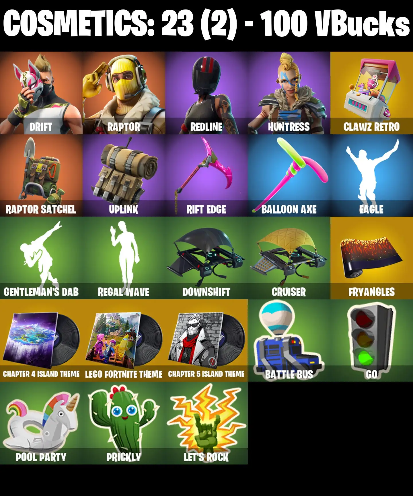 [PC/PSN/XBOX] 4 Skins | Drift | Drift | Raptor | Huntress | Redline