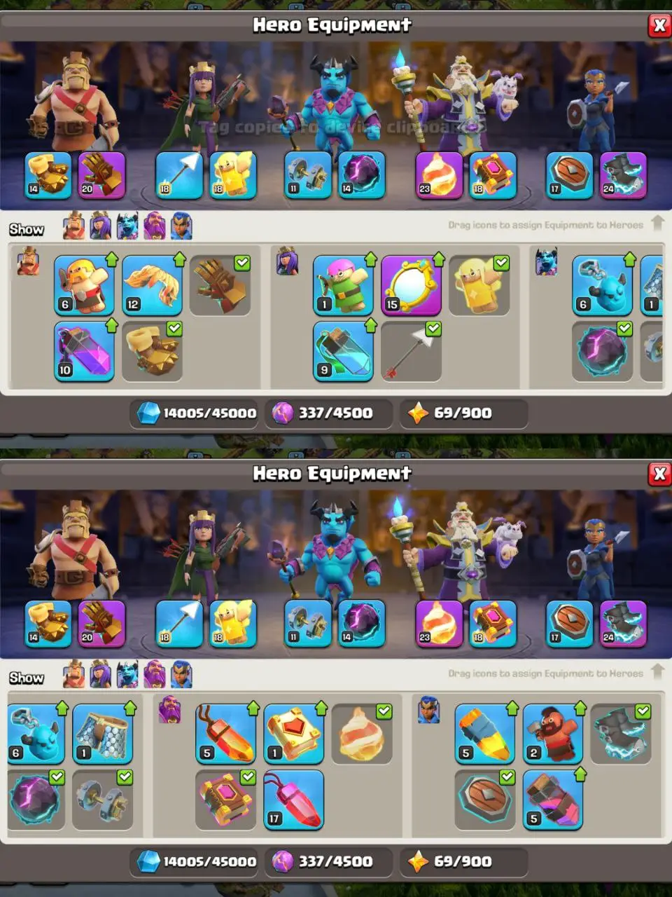 [#753] ALMOST MAX TH 15 | 49-64-40-53-37 HEROES | SOME MAGIC ITEMS | FREE RENAME | 227 CWL MEDALS | BEST EQUIPMENT | INSTANT DELIVERY