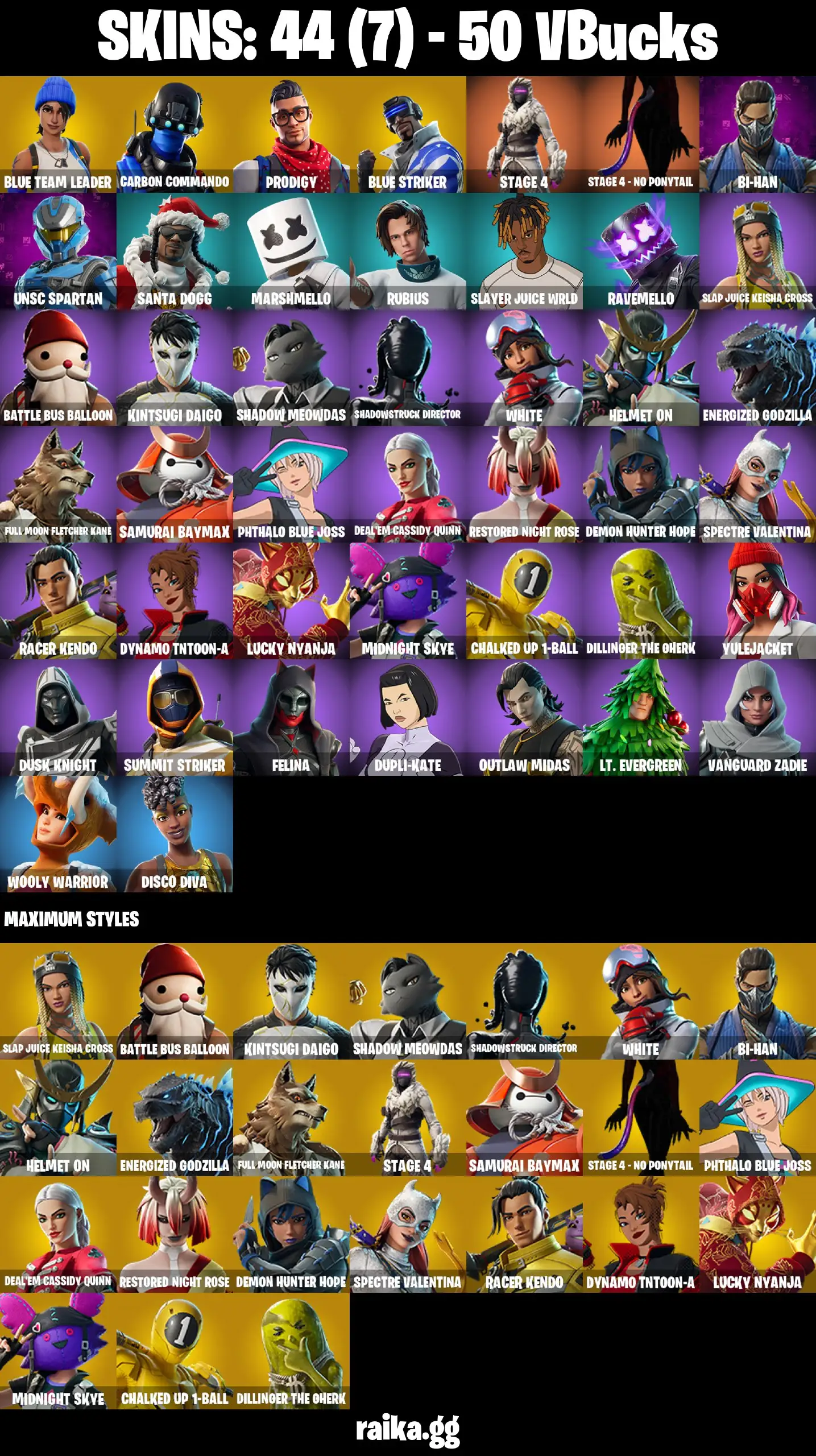 [PC/PS/XB/NIN] 44 skins🔥OG STW  Blue Team Leader🔥 Blue Striker🔥 Prodigy🔥Blitz Knight🔥Carbon Commando🔥Lynx🔥Hot Marat 🔥Outlaw Midas