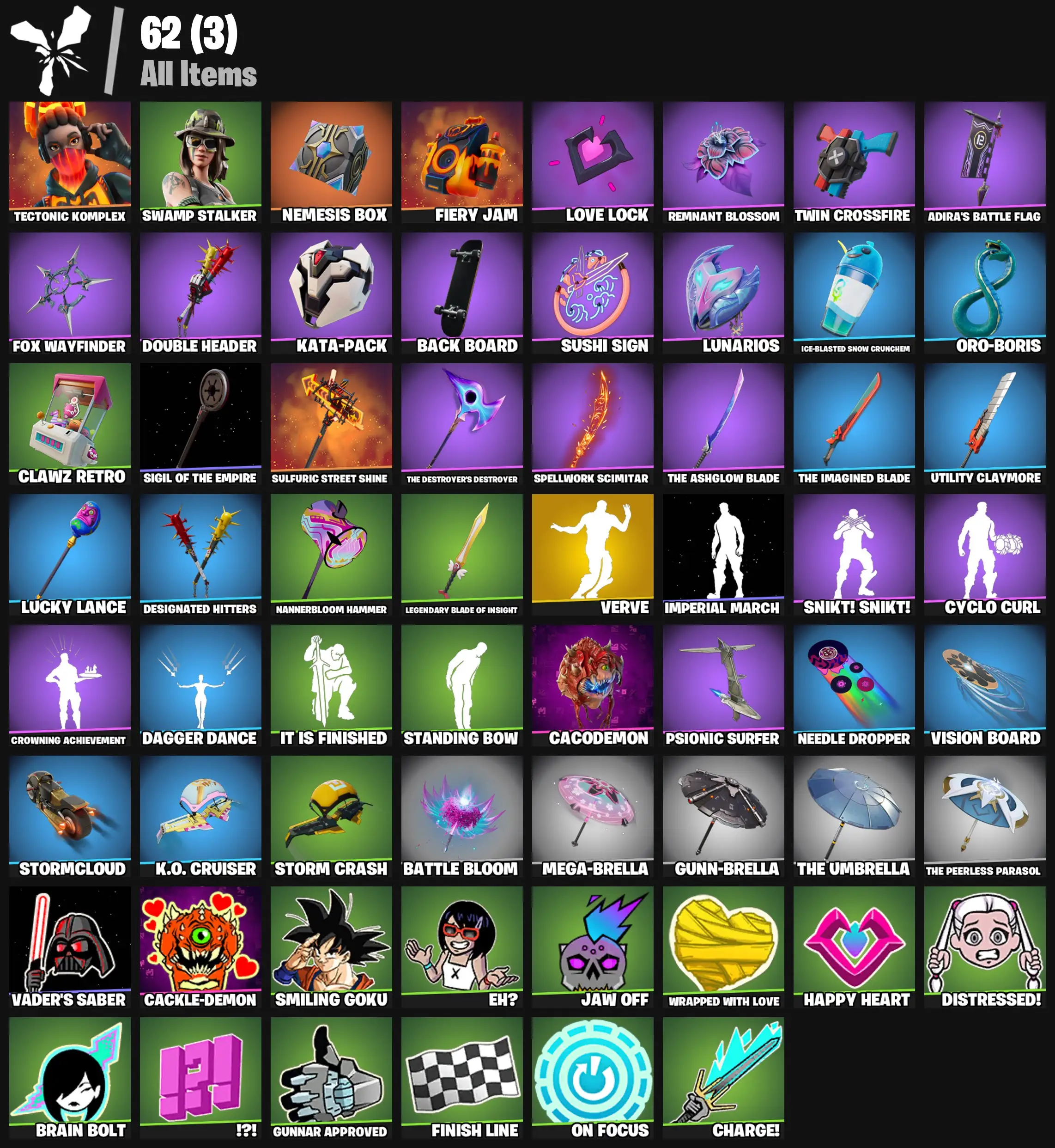 [PC/PSN/XBOX] 2 skins | Verve | Tectonic Komplex | Swamp Stalker | Nemesis Box | Fiery Jam | Love Lock | Remnant Blossom | Twin Crossfire | 200 VB