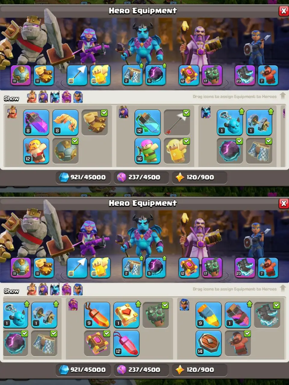 [#646]  SEMI-MAX TH 15  | 64-81-50-55-30 HEROES | BEST EQUIPMENT | 5 HEROES SKIN | STACKED MAGIC ITEMS |  500 RENAME | INSTANT DELIVERY