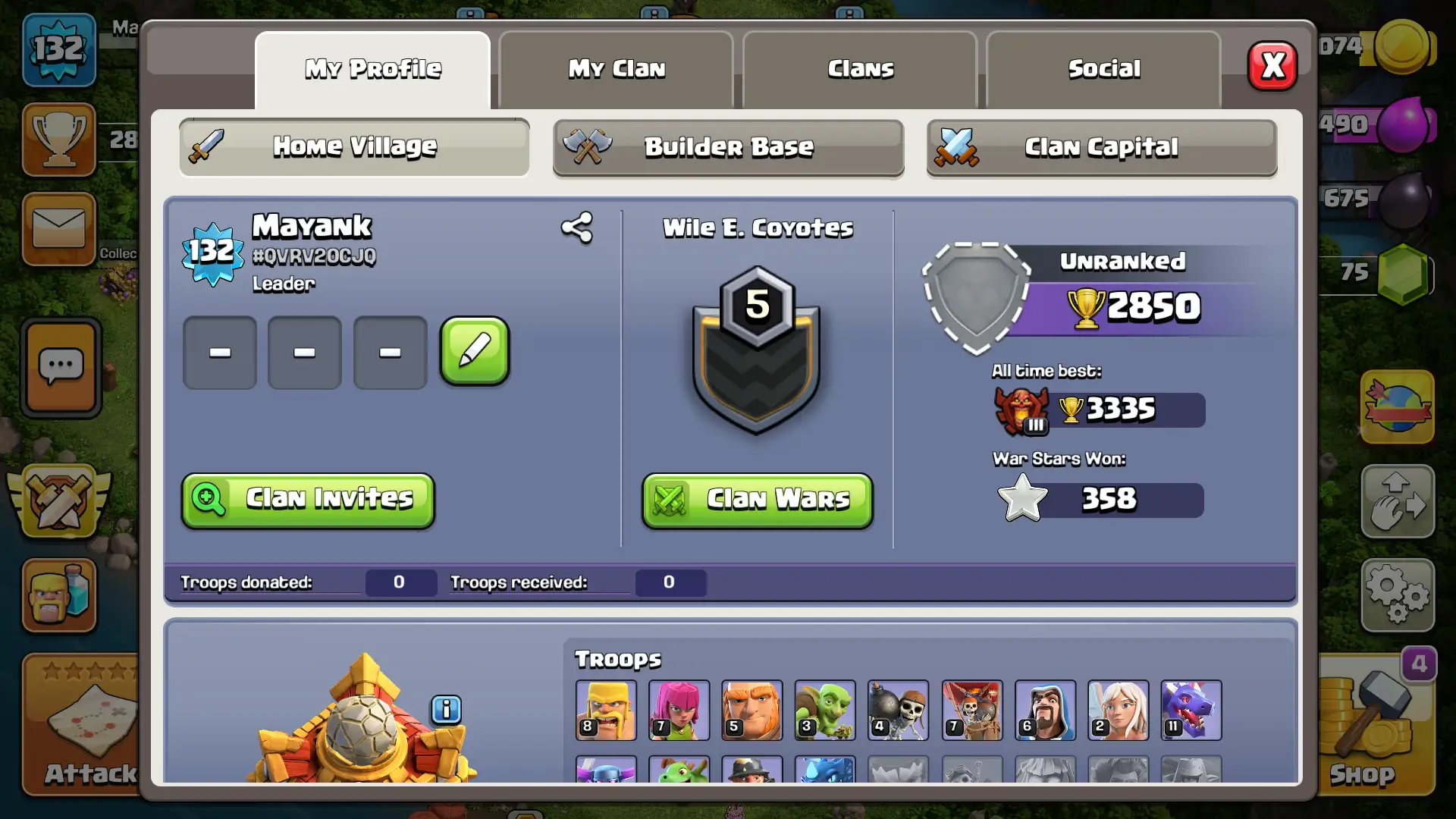 🔥 TH16 | Level 131 | 2872 Trophies | BH10 – 3139 Cups