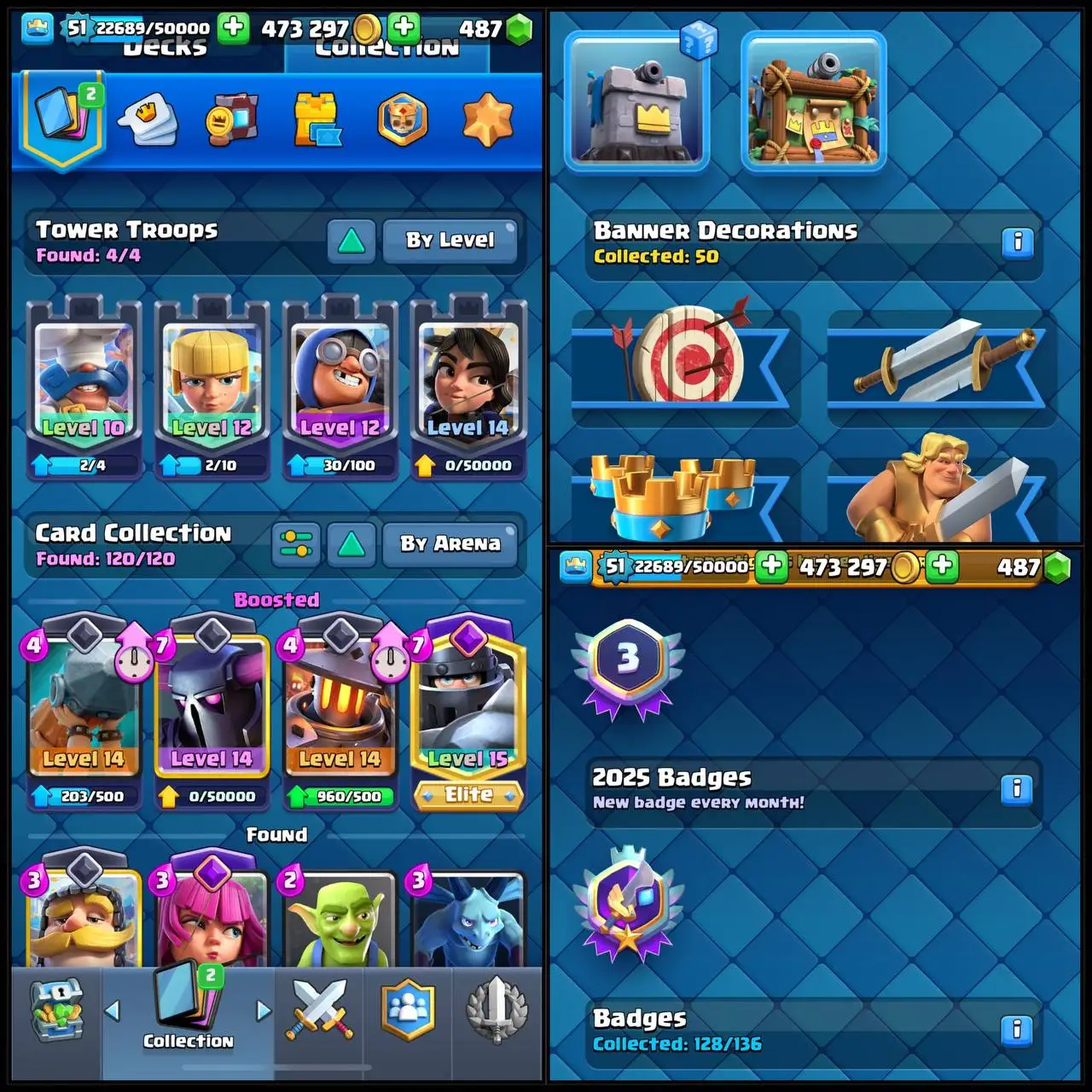 👑LVL-51 ACC👑8-EVO CARDS🔥3-ELITS 👑19- MAX CARDS❤️9089-TROPHIES🏆KT-14💫 ARENA-23💥35 EMOTES🫧CHEAP👀INSTANT DELIVERY GUARANTEED🚚✅