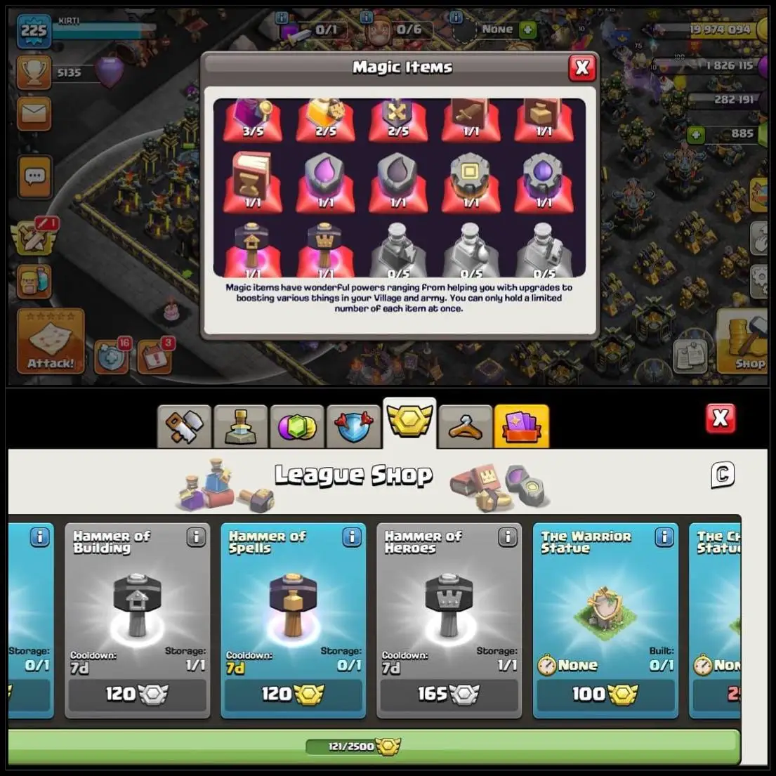 SPARK 💥 TH-17 MAX | 6094 ATB ⭐ | 27 MAX EQUIP 🛡HEROES & PETS MAX 🐾 |MAGIC ITEMS STACKED -CWL MEDALS 🏅 | 13x SKINS 🎭 | 2x SCENERIES 🌄 |  | FAST DELIVERY 🚚
