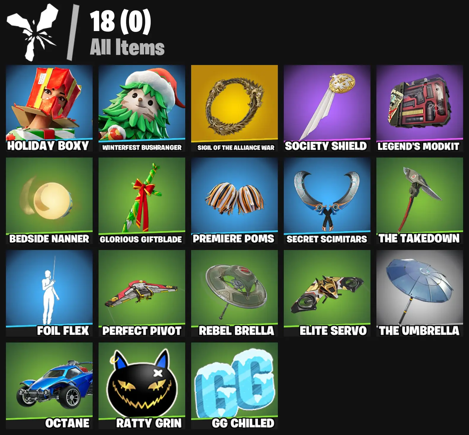 [PC/PSN/XBOX] 2 skins | Sigil of the Alliance War | Holiday Boxy | Winterfest Bushranger | Society Shield | Legend's Modkit | Bedside Nanner | 100 VB