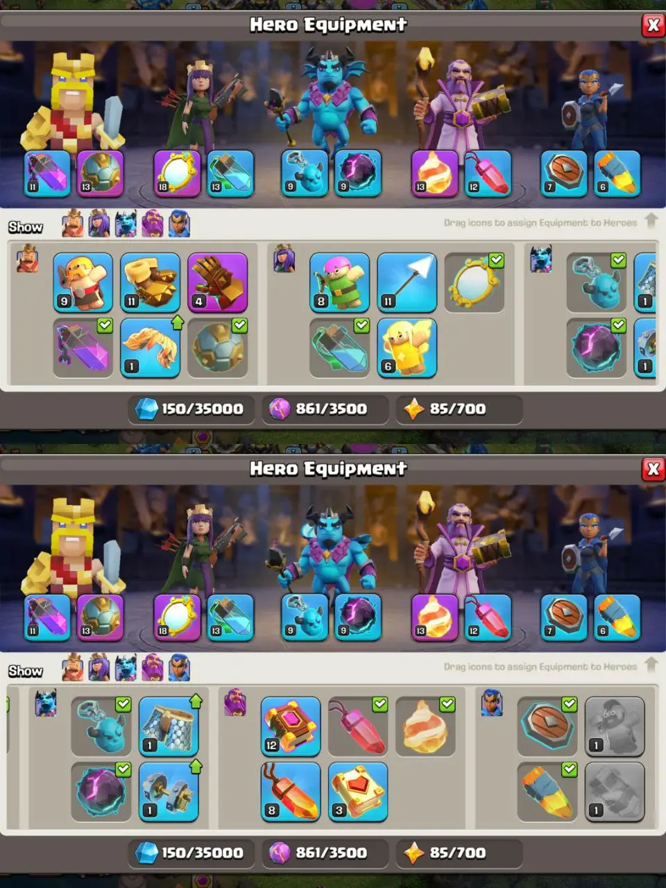 [VP] [#1513]  SEMI-MAX TH 13 | 59-58-34-26-8 HEROES | STACKED MAGIC ITEMS | 500 RENAME | BEST EQUIPMENT | INSTANT DELIVERY