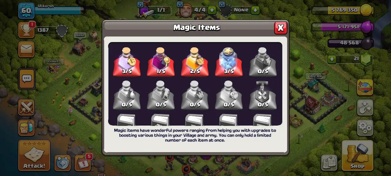 [#1308] BEGINNERS TH 11 | 18-7-12-2 HEROES | FREE RENAME | SOME MAGIC ITEMS | INSTANT DELIVERY