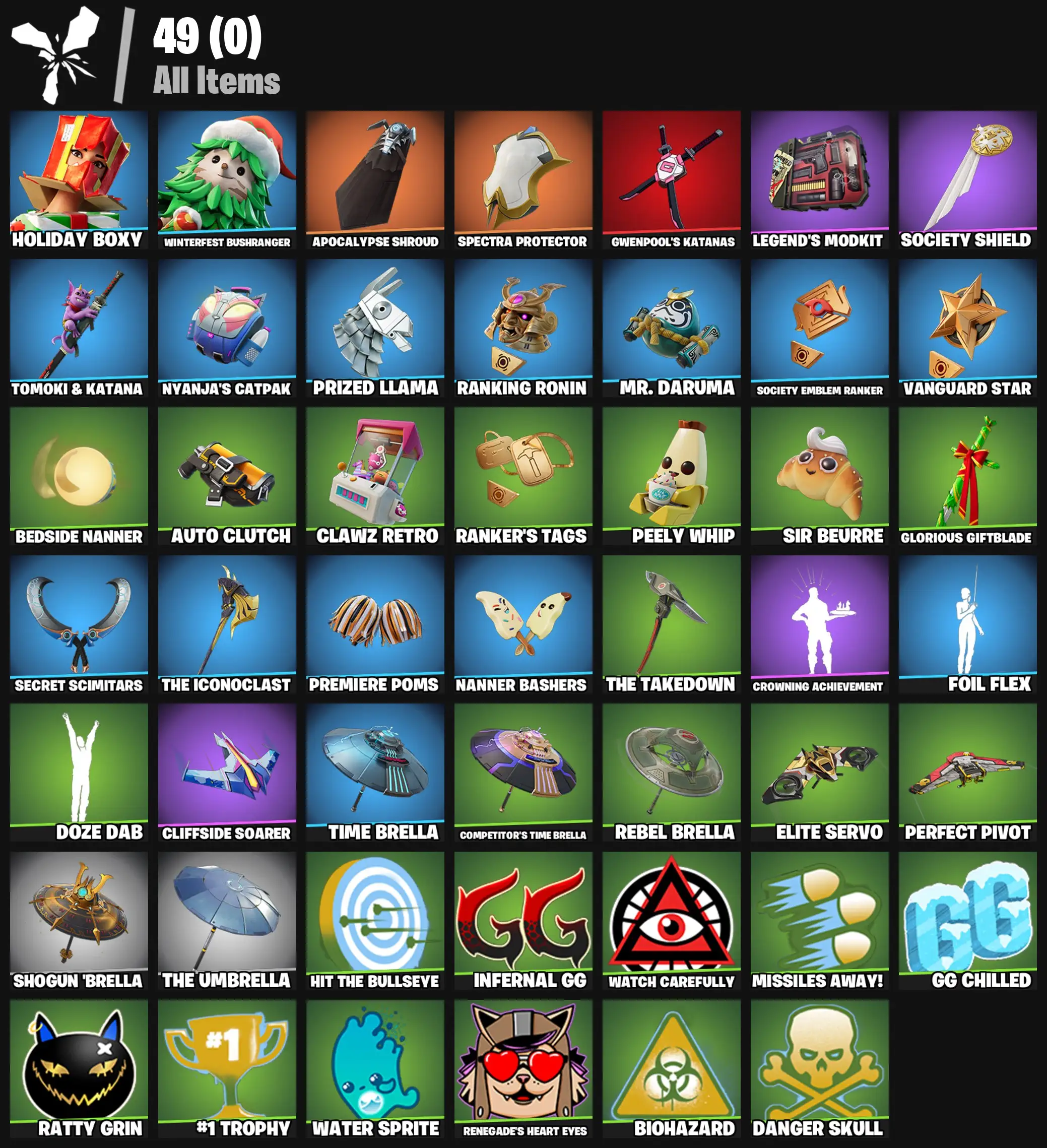 [PC/PSN/XBOX] 2 skins | Holiday Boxy | Winterfest Bushranger | Apocalypse Shroud | Spectra Protector | Gwenpool's Katanas | Legend's Modkit | 300 VB
