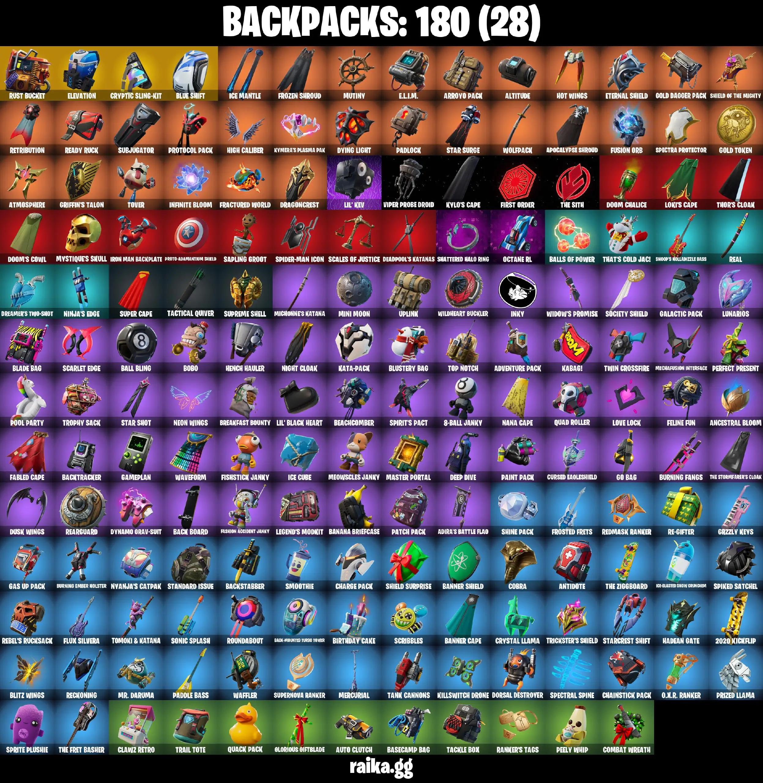 [PC/XBOX] 141 skins | Merry Mint Axe | Leviathan Axe | Gold Brutus | Gold Midas | Fixer | Subzero Cryptic | Lina Scorch | Vivi Chroma