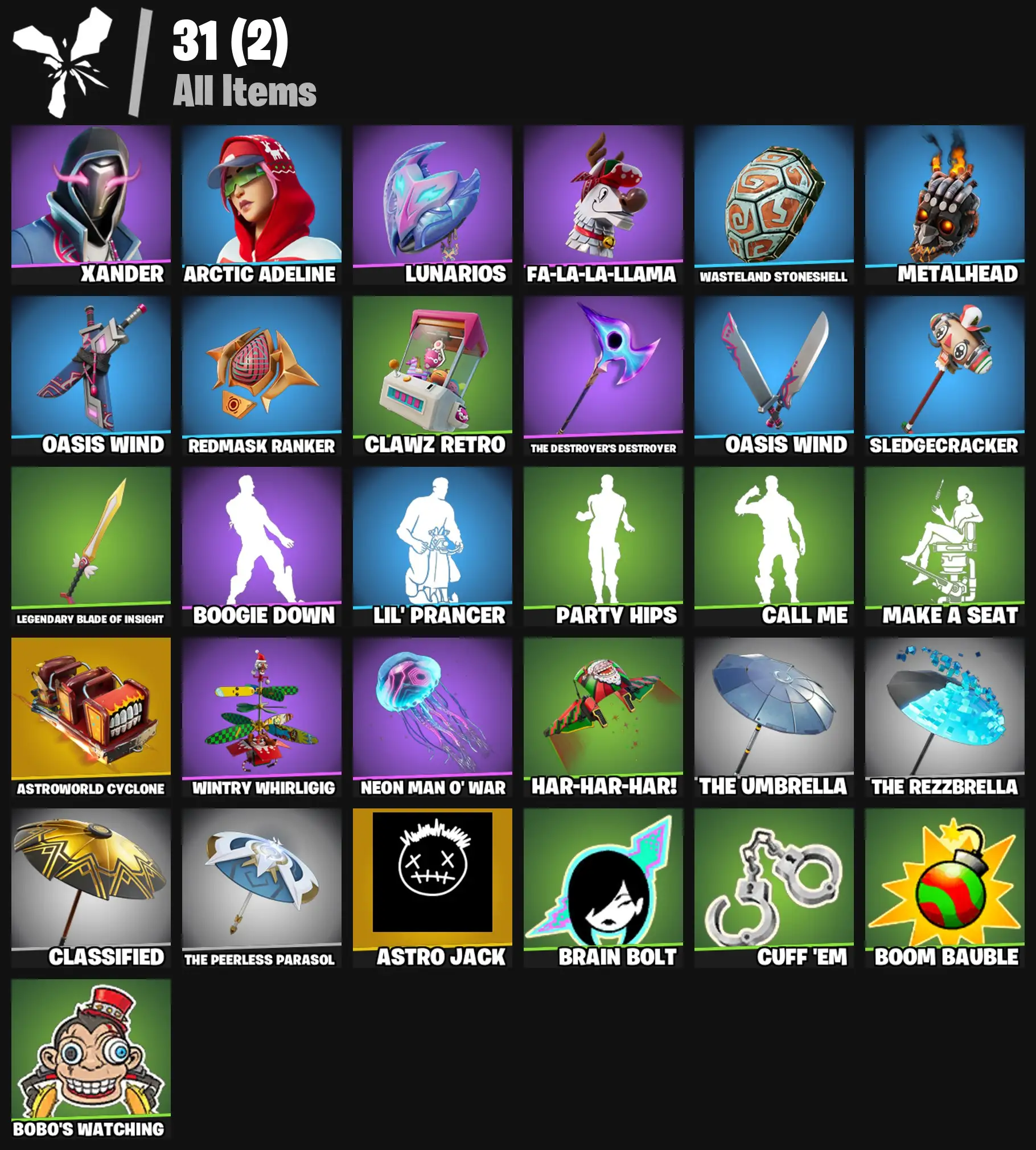 [PC/PSN/XBOX] 2 skins | Astroworld Cyclone | Astro Jack | Xander | Arctic Adeline | Lunarios | Fa-la-la-Llama | Wasteland Stoneshell | Metalhead | 100 VB