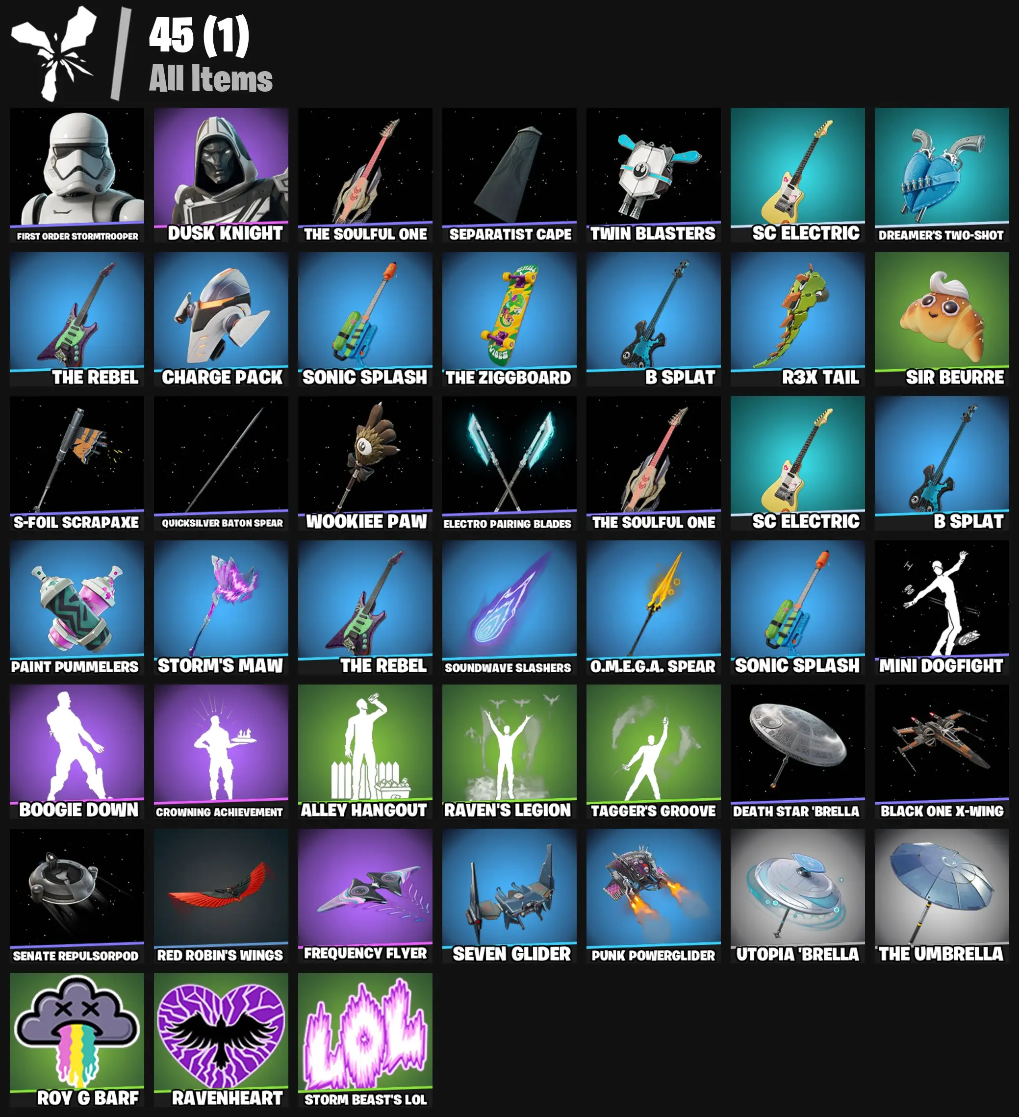 [PC/PSN/XBOX] 2 skins | First Order Stormtrooper | Blitz Knight | The Soulful One | Separatist Cape | Twin Blasters | SC Electric | Dreamer's Two-Shot | 0 VB