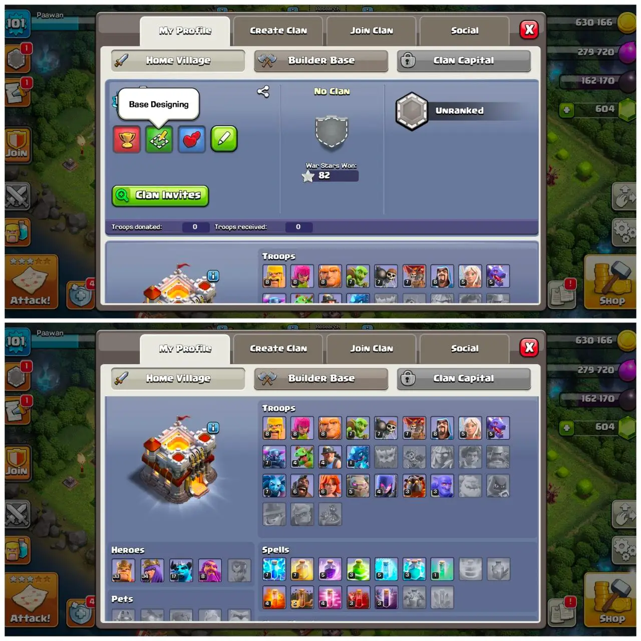 [VP] [#1512] SEMI-MAX TH 11 | 33-34-17-8 HEROES | FREE RENAME | STACKED MAGIC ITEMS | INSTANT DELIVERY