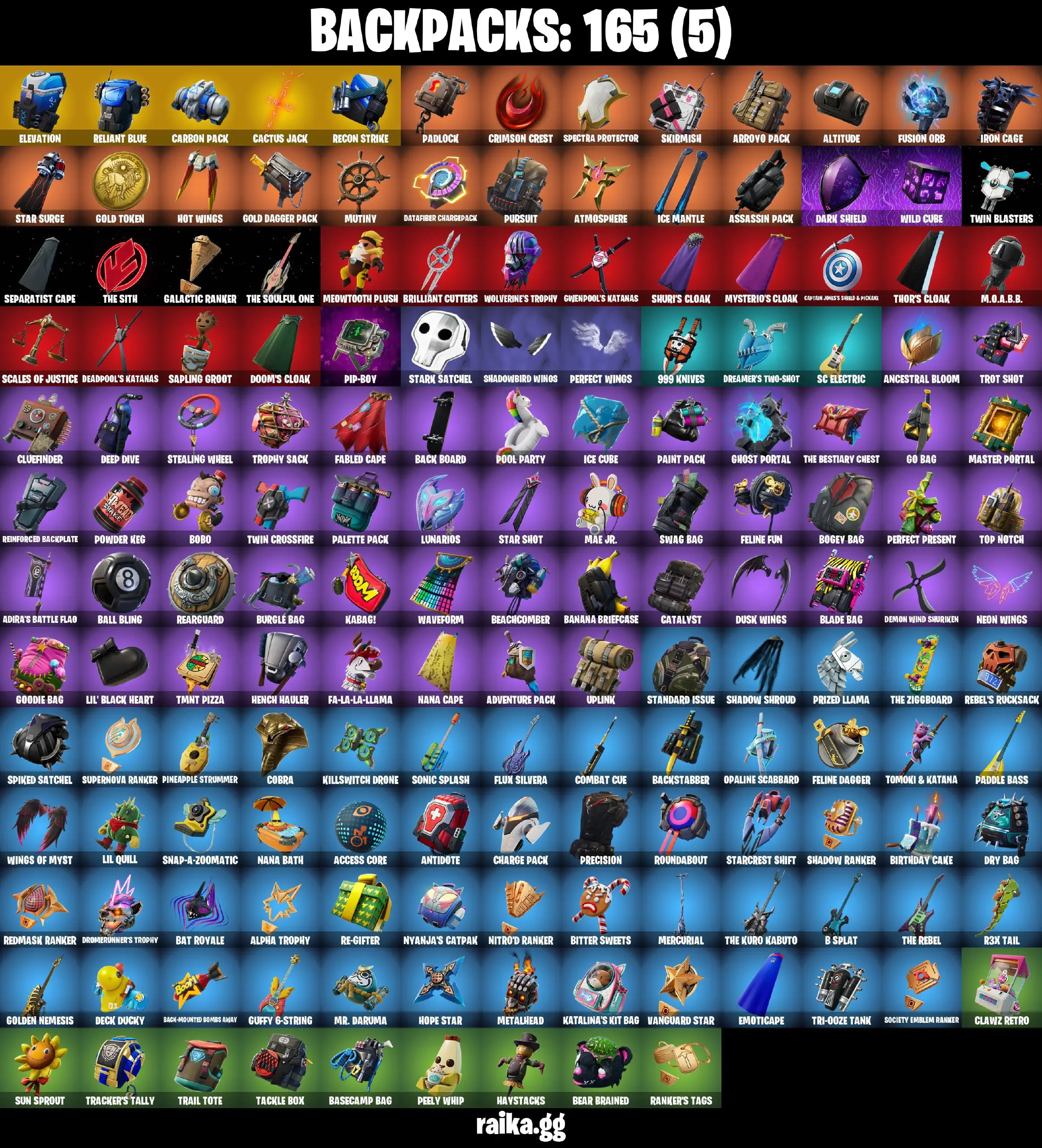 PC 131 skins | Travis Scott | Merry Mint Axe | Take The L | OG STW | Gold Midas | Trilogy | Scout | Rogue Agent | 1050 VB