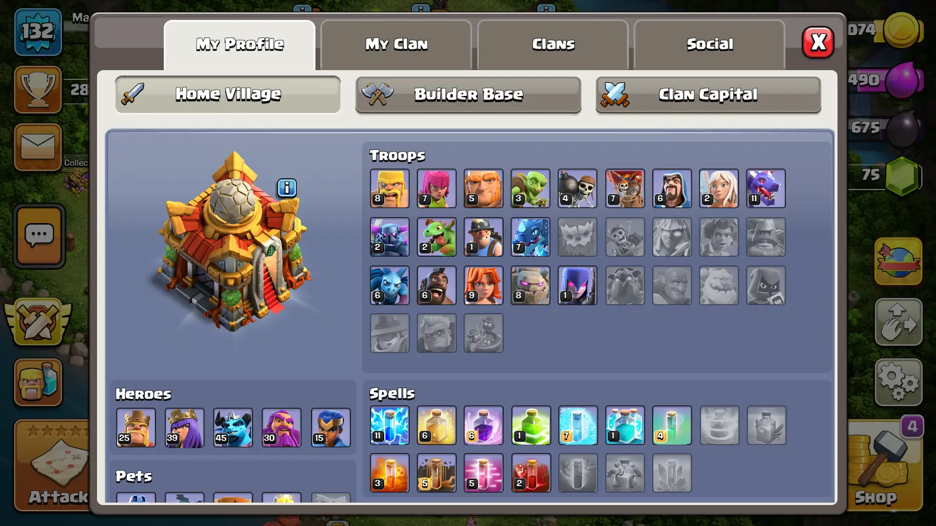 🔥 TH16 | Level 131 | 2872 Trophies | BH10 – 3139 Cups