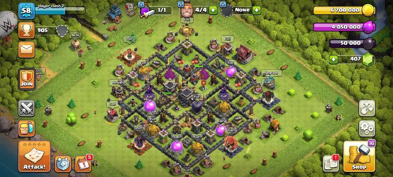 [#807]  SEMI-MAX TH 9 | 17-13-1 HEROES | SOME MAGIC ITEMS | FREE RENAME | 190 CWL MEDALS | INSTANT DELIVERY