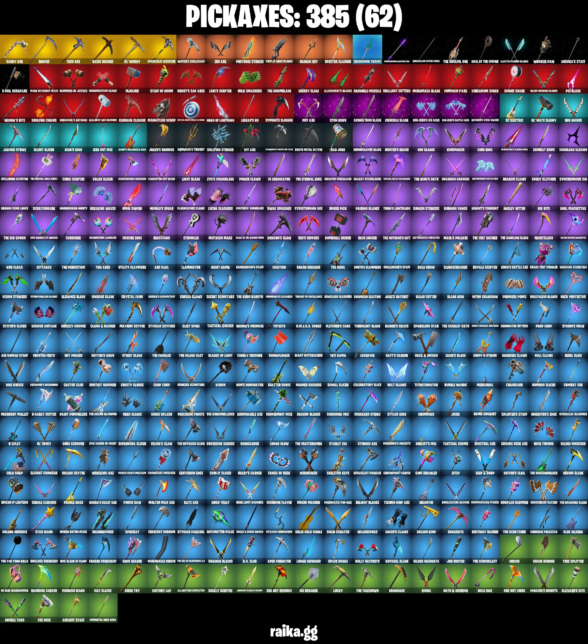 [PC/PSN/XBOX] Full 398 skins | 🔄 Ban applied on 05.07.25 | Shady Doggo | Fade | Omegarok | Hades | Peter Griffin | Kado Thorne | Snap | Zenith