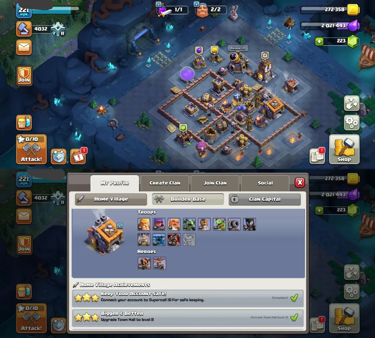 🔥 SEMI MAX TH15 🔥 | HEROES 54•63•45•36•21 👑 | STACKED MAGIC ITEMS 🎁 | GOOD DEFENCES 🛡 | INSTANT DELIVERY ⚡️