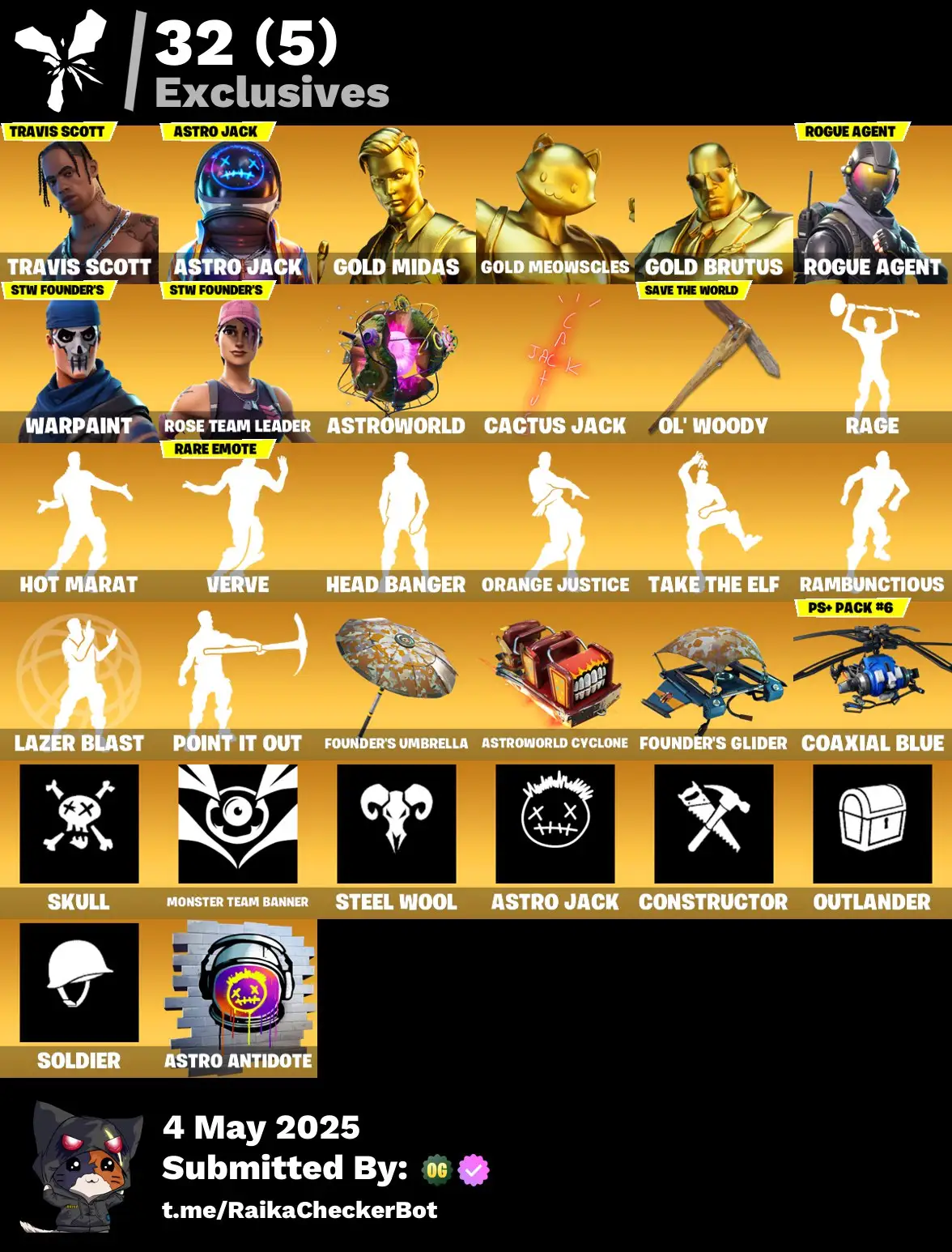 214 Skins · OG STW · Travis Scott, Astro Jack, Gold Midas & More! 🚀