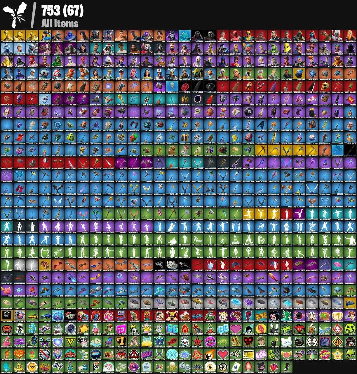 [PC/XBOX] 107 skins | Gold Midas | Gold Brutus | Gold Meowscles | Cloud Striker | Explorer Emilie | Greebles | Wasteland Stoneshell | Neon Wings