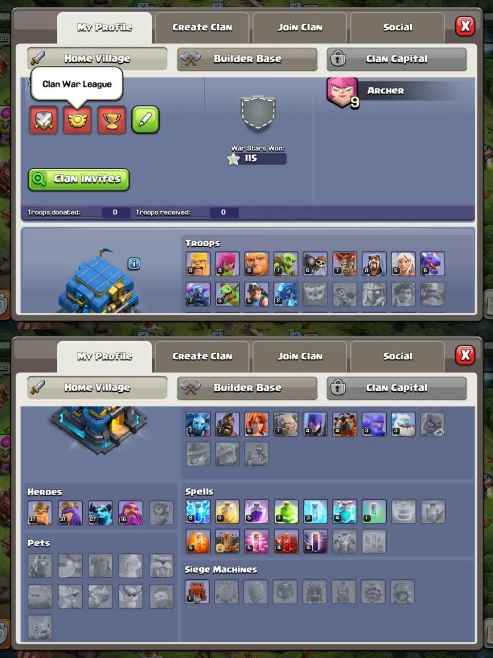 [VP] [#1520] ALMOST MAX TH 12 | 37-37-27-16 HEROES | 500 RENAME | INSTANT DELIVERY