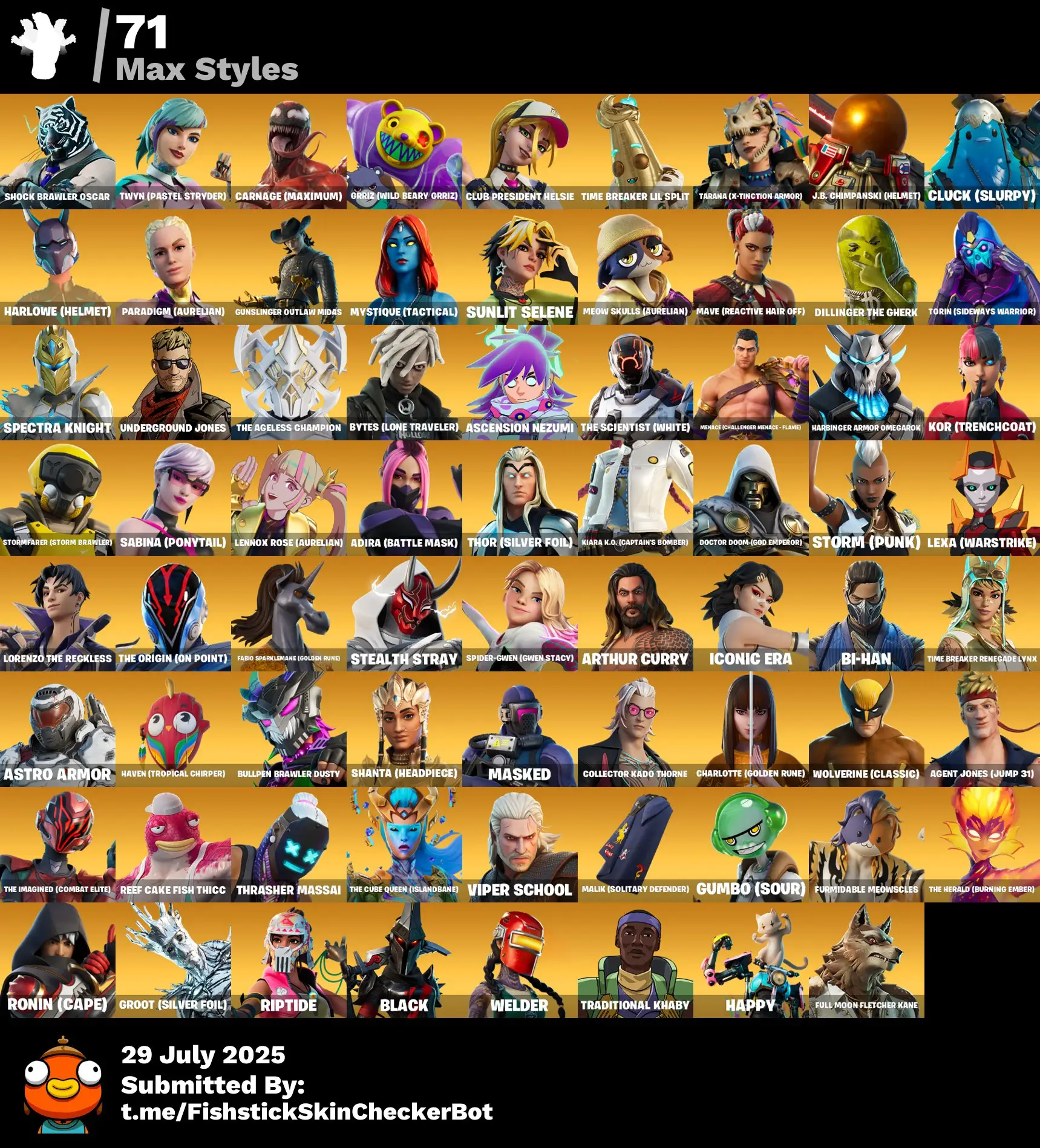 163 skins | Dummy Supreme | Victory Crest | Star Jet | Reaper | Verve | Astro Jack | Eternal Knight | Malik 