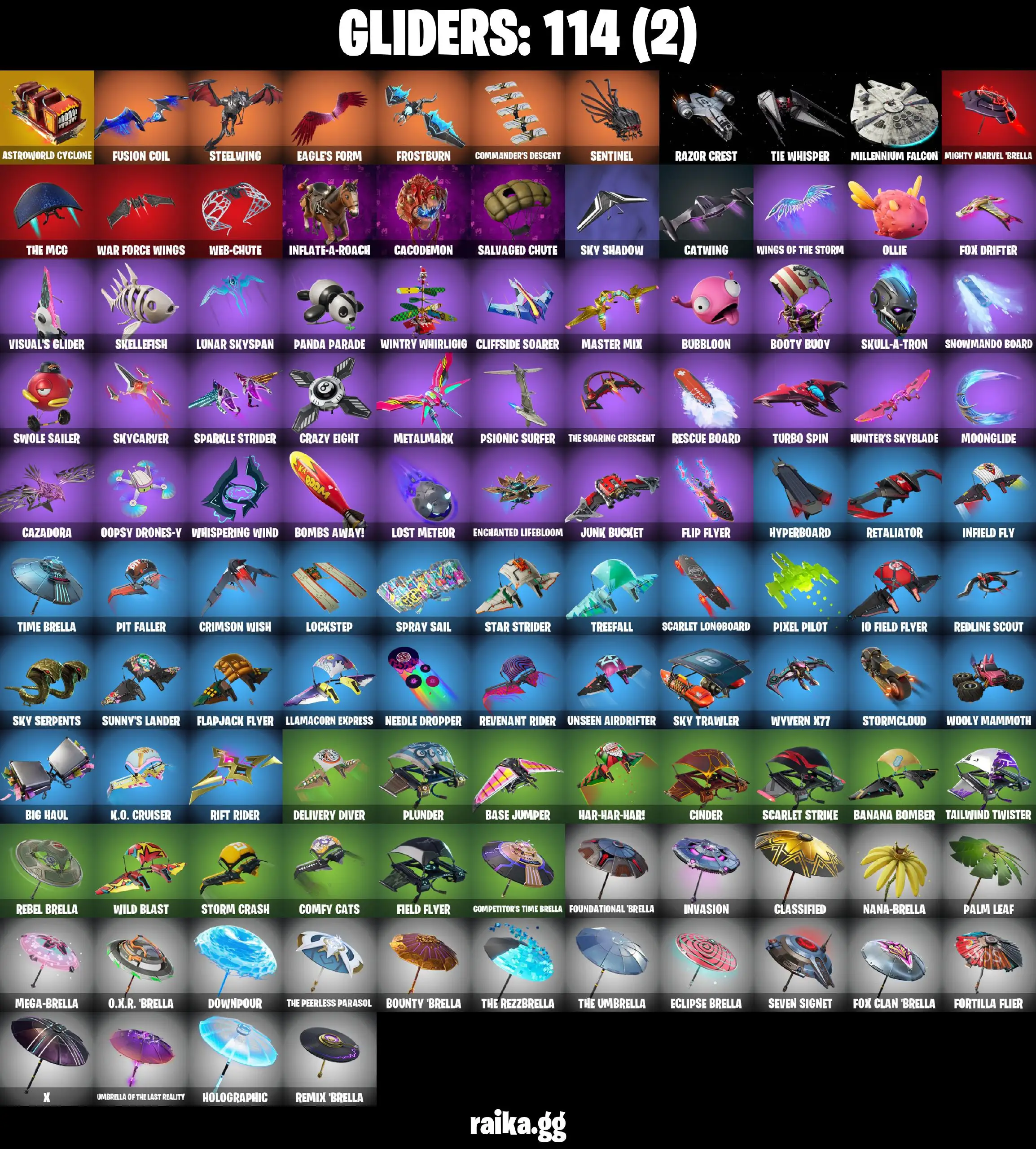 [PC/PSN/XBOX] 104 Stacked Skins | Gold Brutus | Gold Midas | Tart Tycoon | Mandalorian| Demi | Shadow Skully | Stray | Doom Slayer | 450 VB